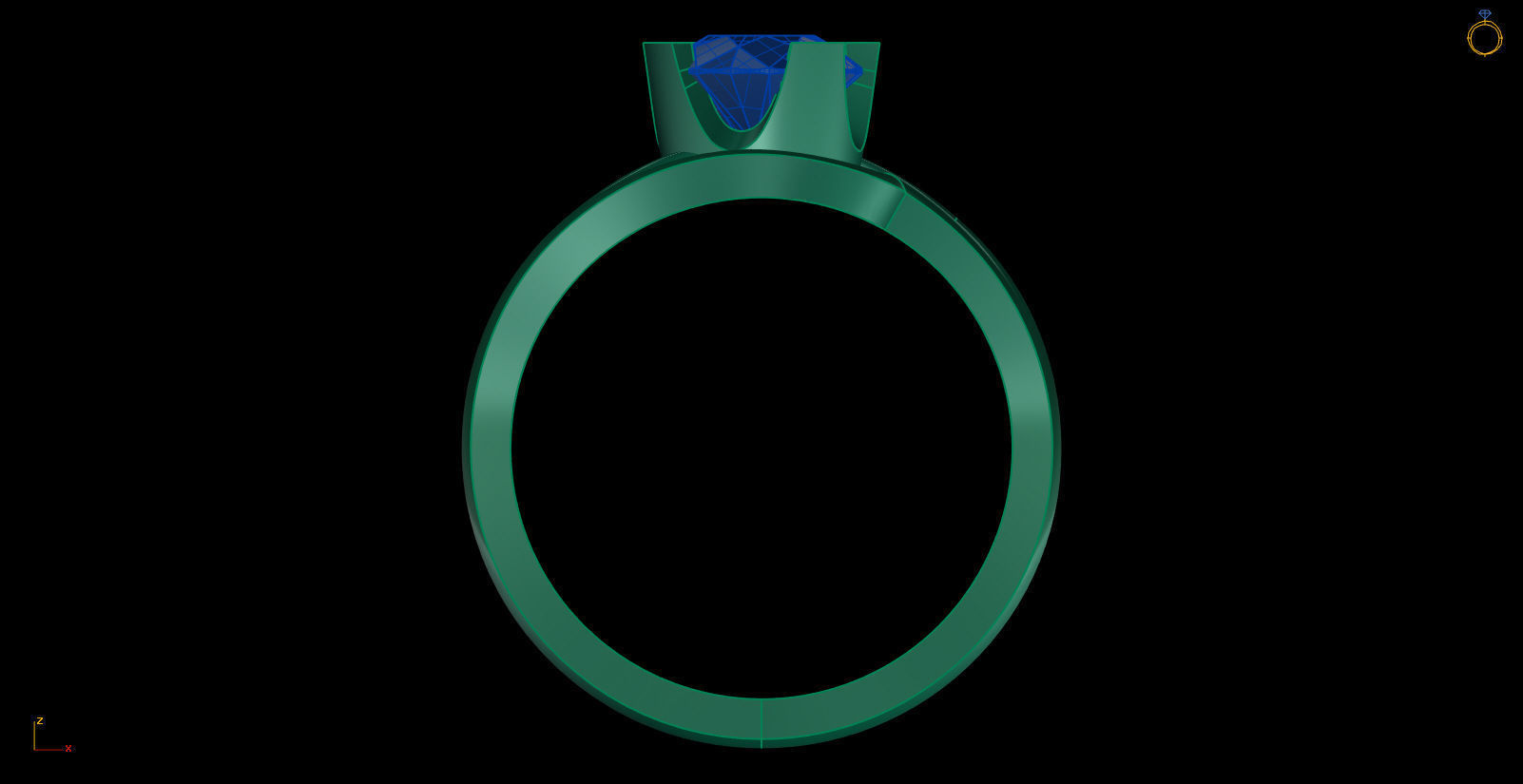 Iight Weight Engagement Ring 3D print model_1