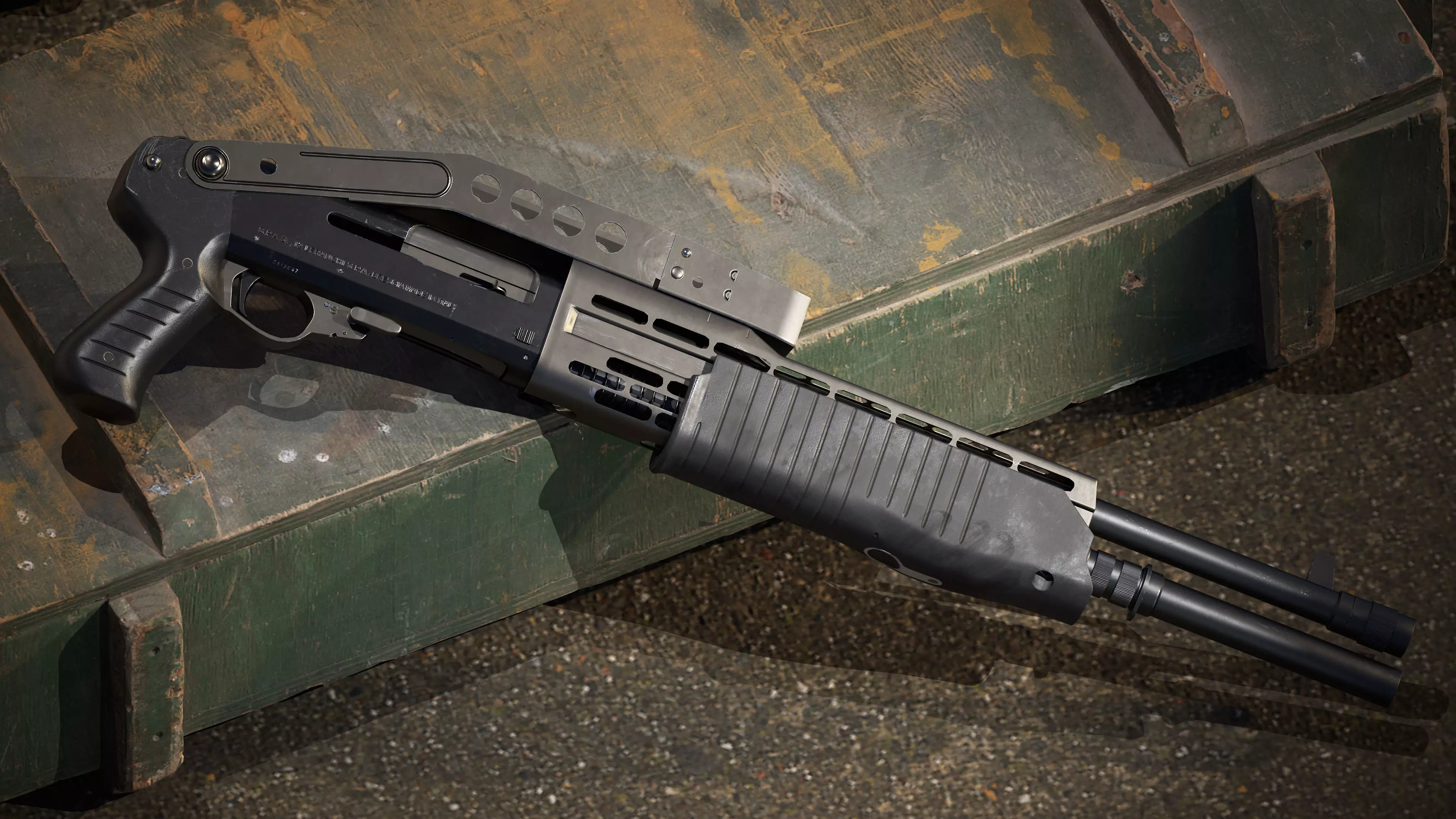 SPAS-12 Game Ready Asset Low-poly 3D model_0