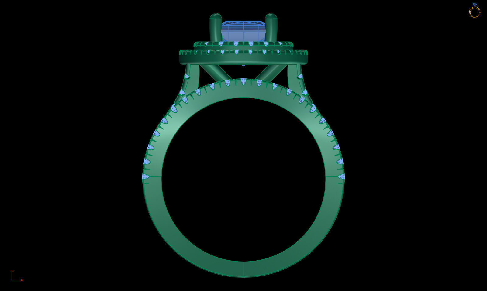 Iight Weight Engagement Ring 3D print model_1