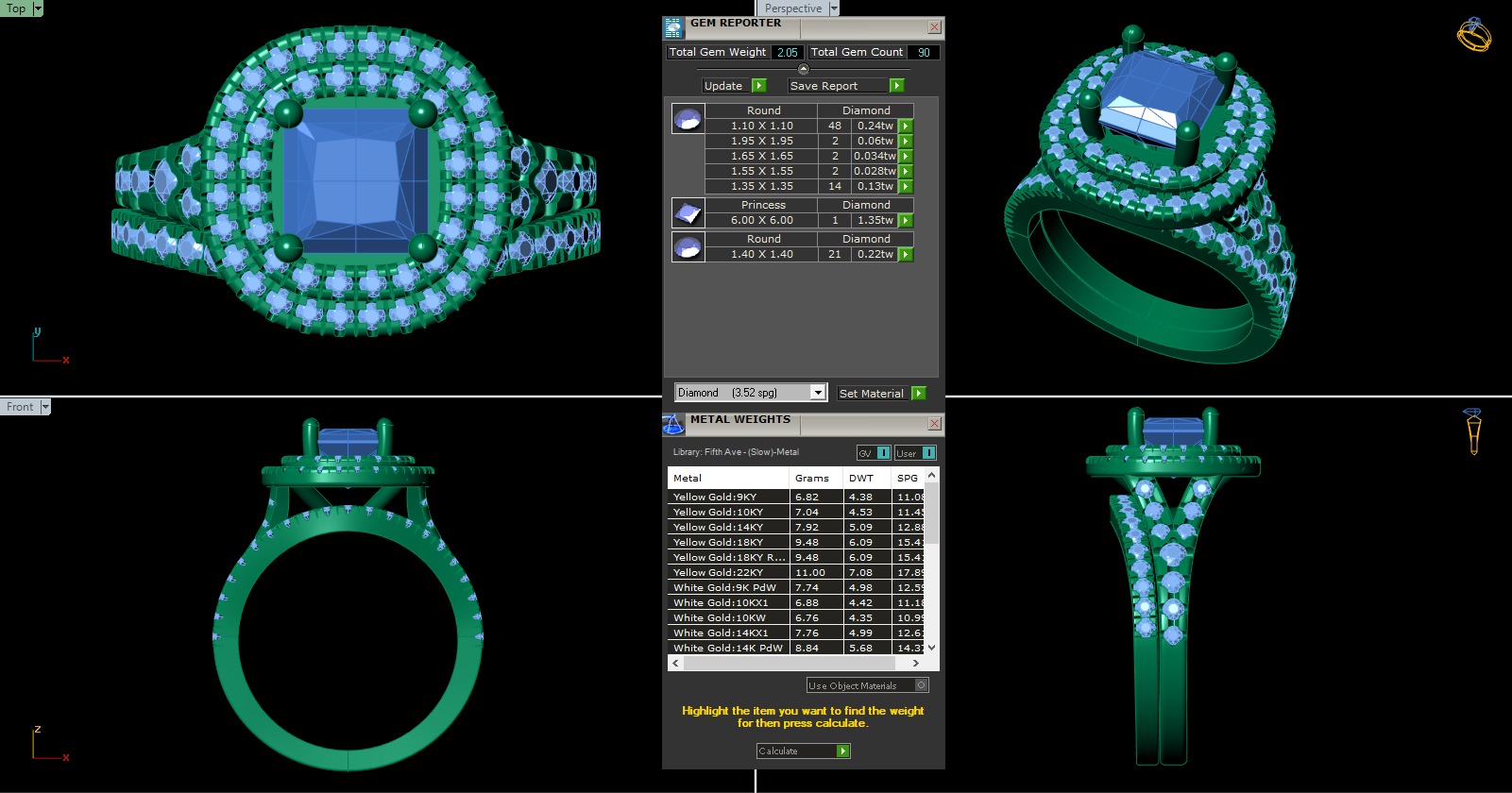 Iight Weight Engagement Ring 3D print model_5