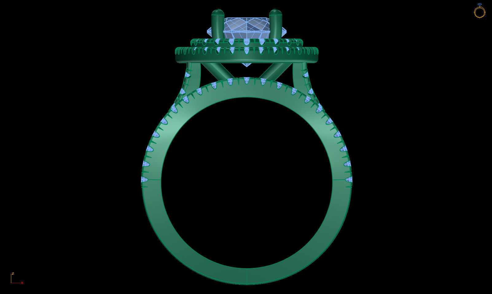 Iight Weight Engagement Ring 3D print model_1