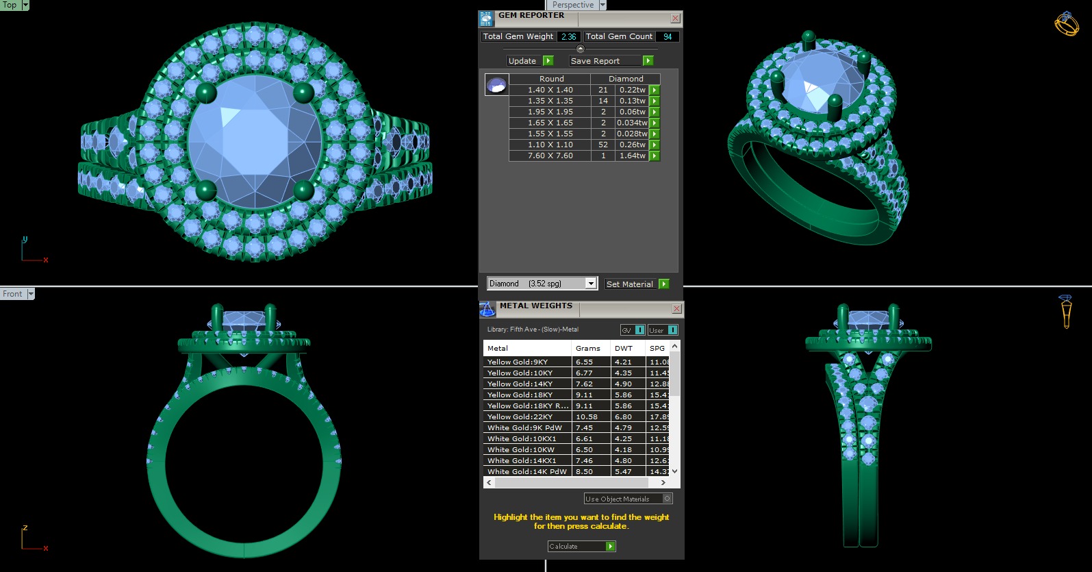 Iight Weight Engagement Ring 3D print model_5
