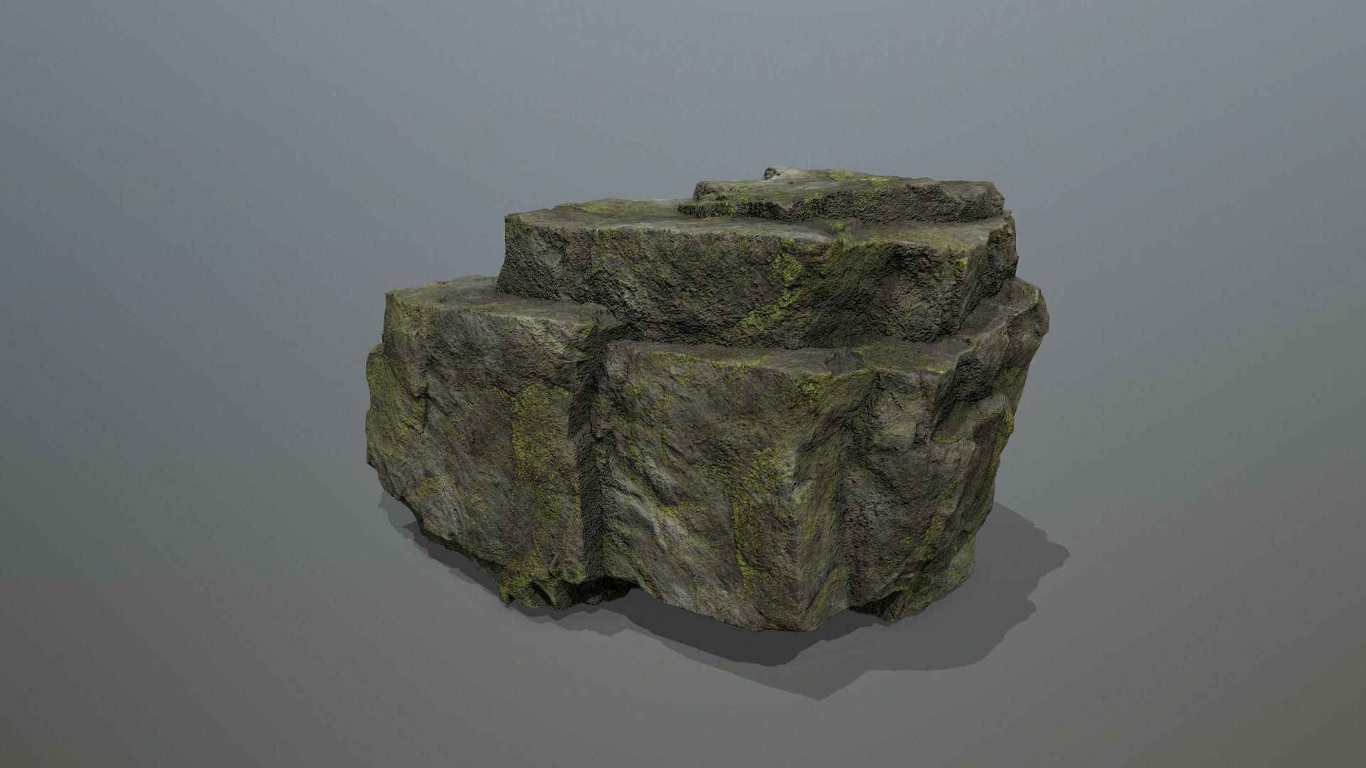 Mossy Rocks Set Low-poly 3D model_21