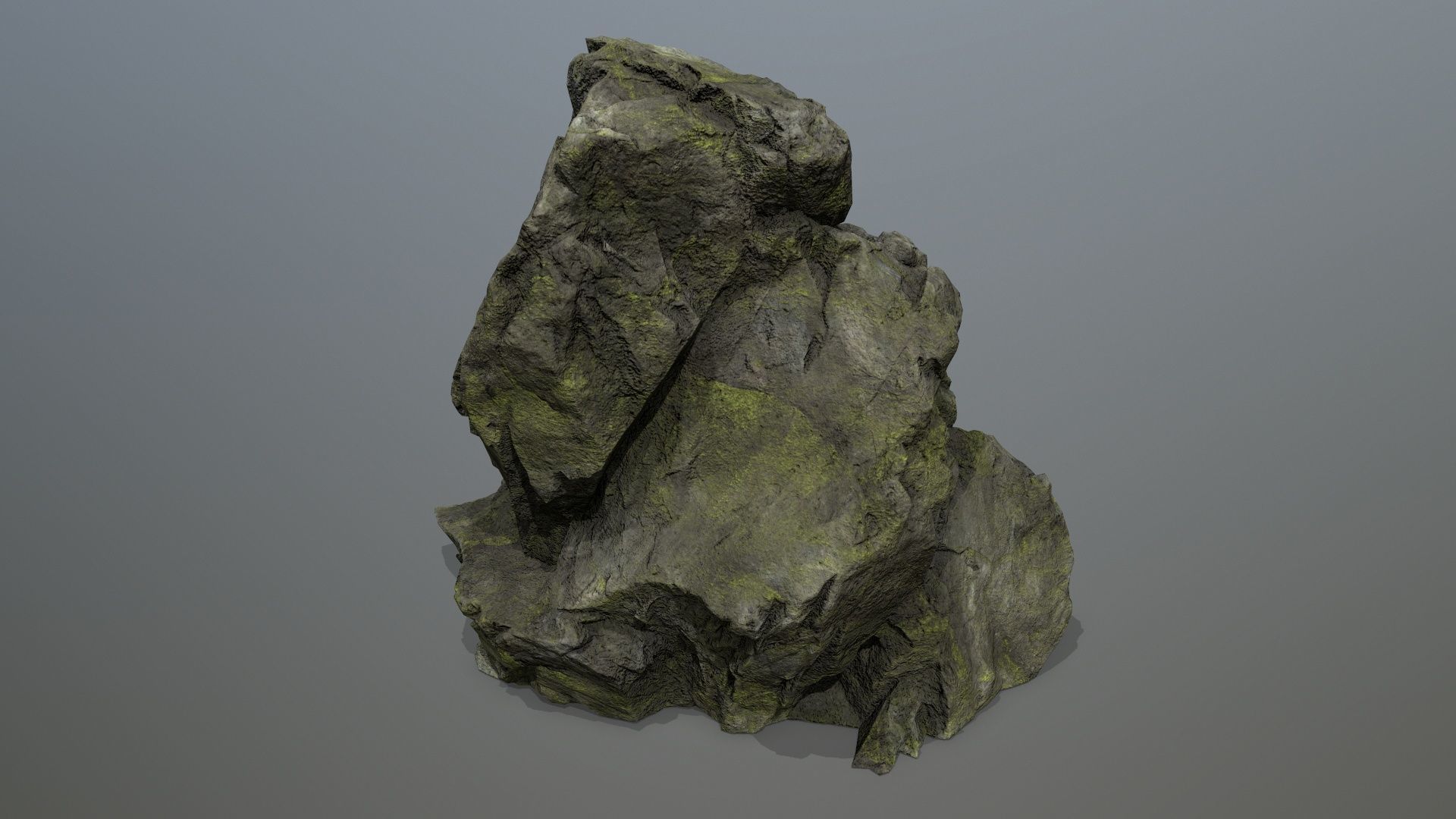 Mossy Rocks Set Low-poly 3D model_15