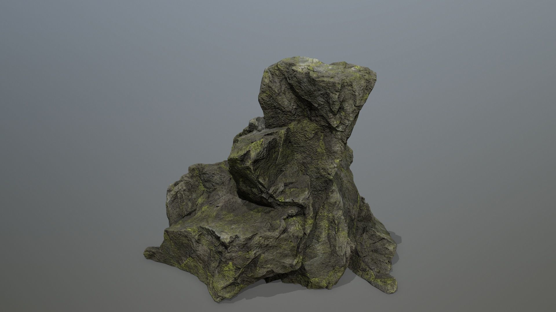 Mossy Rocks Set Low-poly 3D model_13