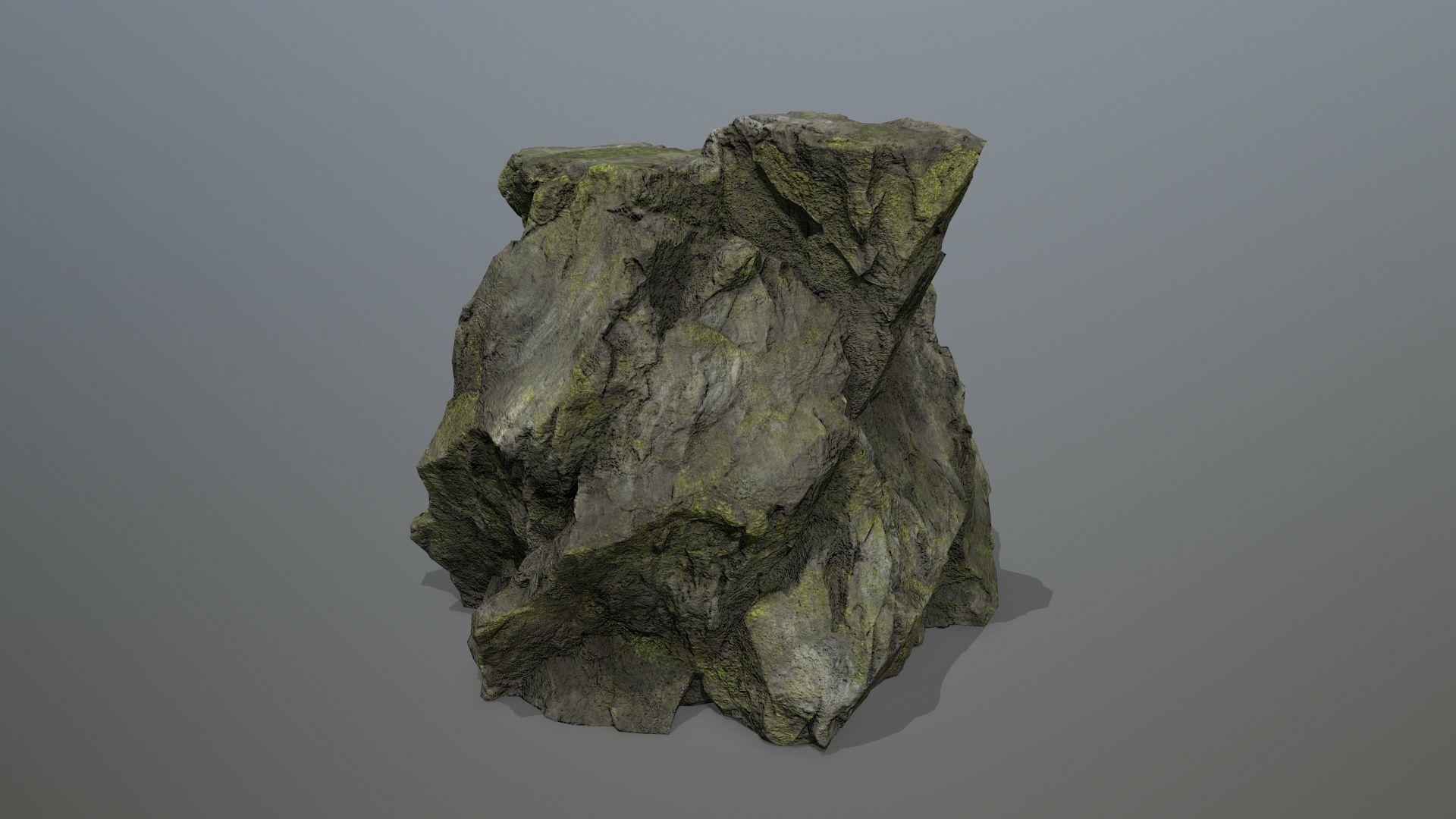 Mossy Rocks Set Low-poly 3D model_14
