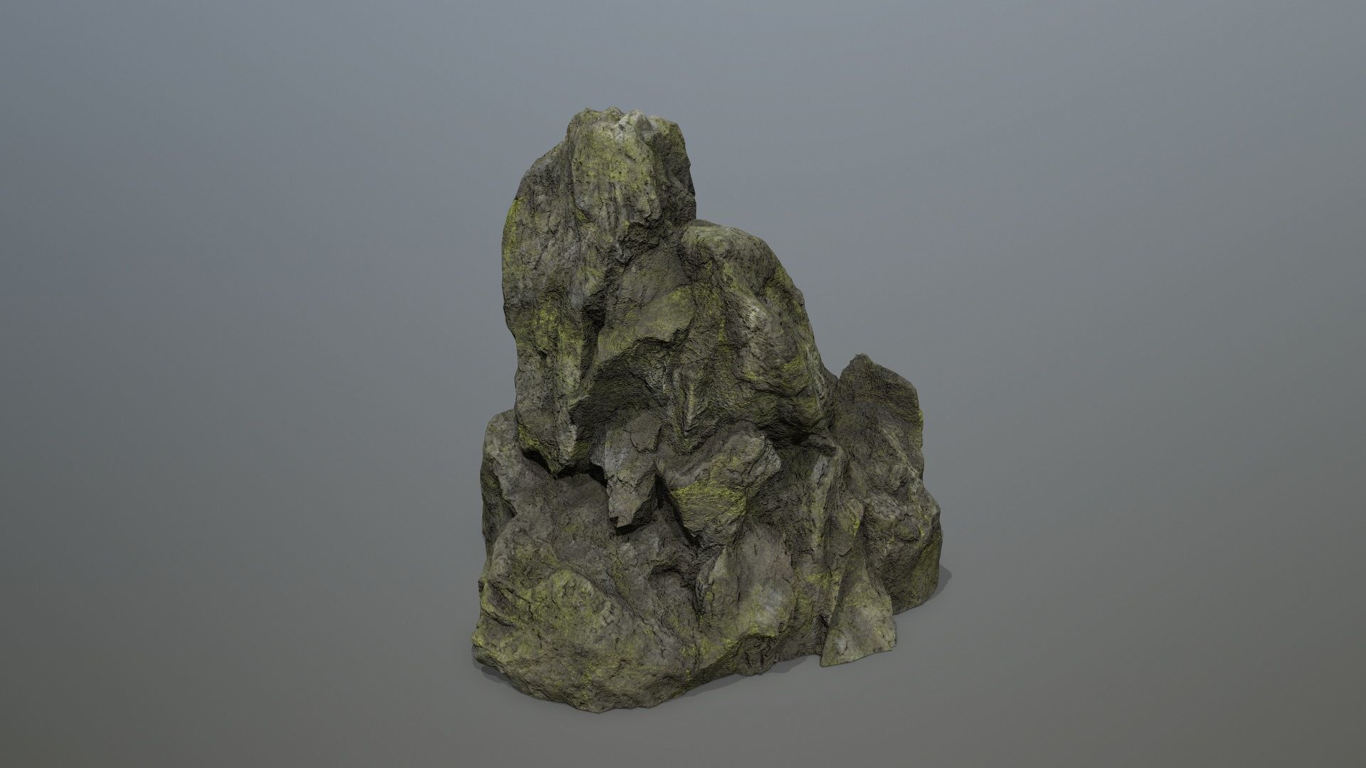 Mossy Rocks Set Low-poly 3D model_17