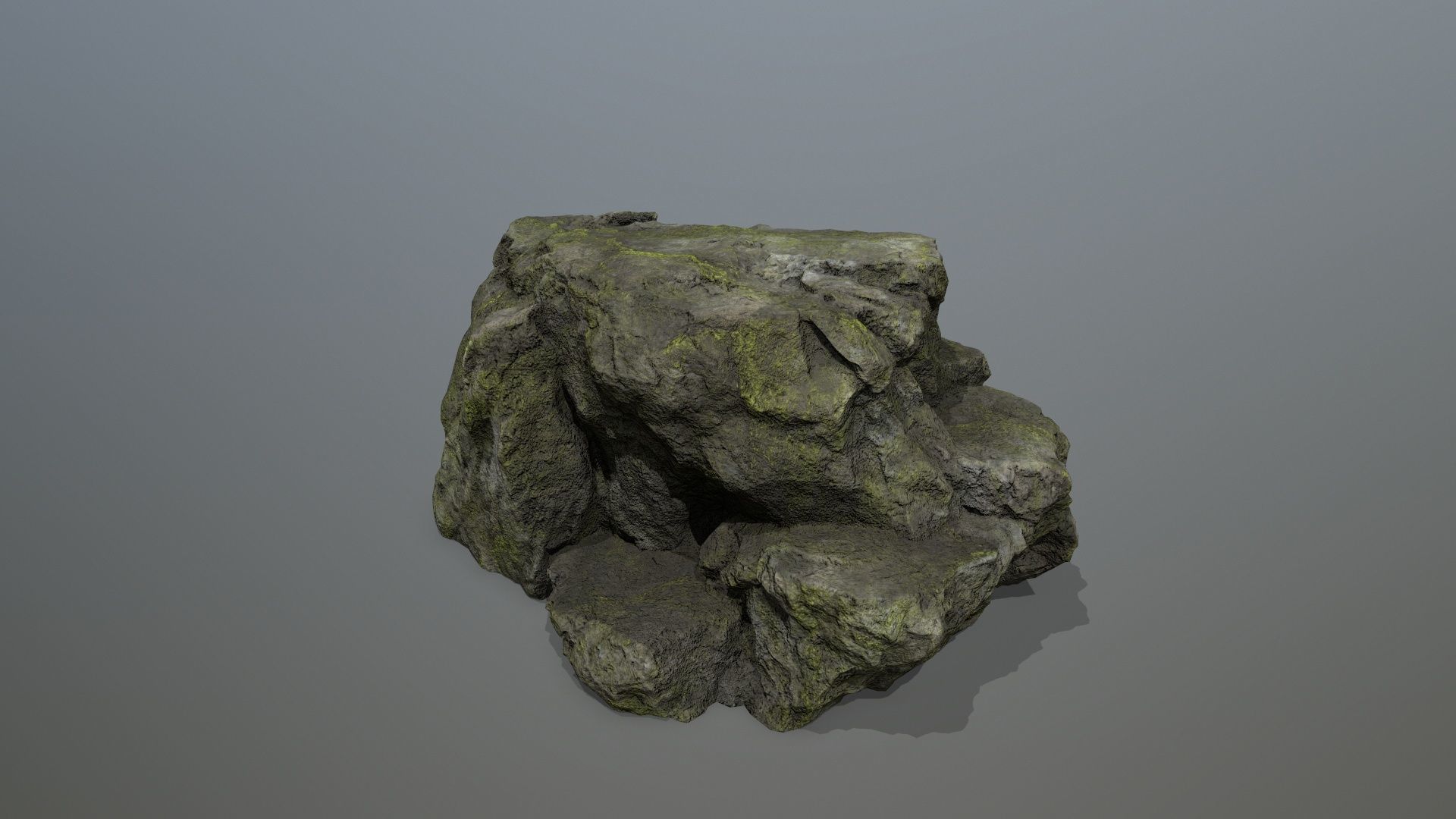Mossy Rocks Set Low-poly 3D model_18