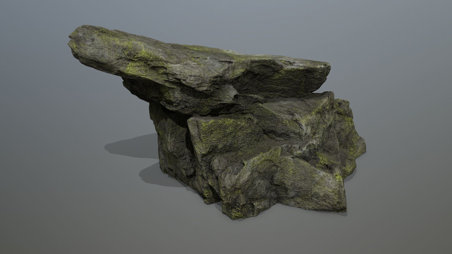 Mossy Rocks Set Low-poly 3D model_20