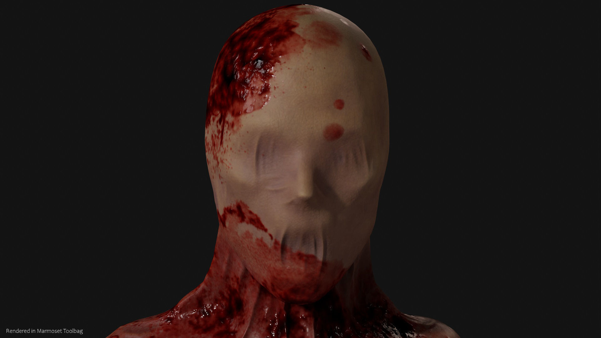 Skin Wrapped Monster 4 Low-poly 3D model_7