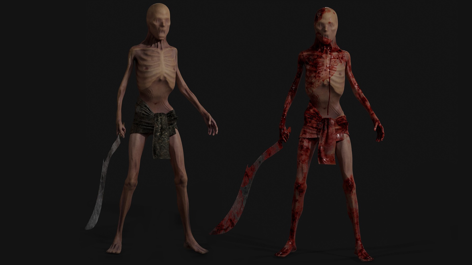 Skin Wrapped Monster 4 Low-poly 3D model_8