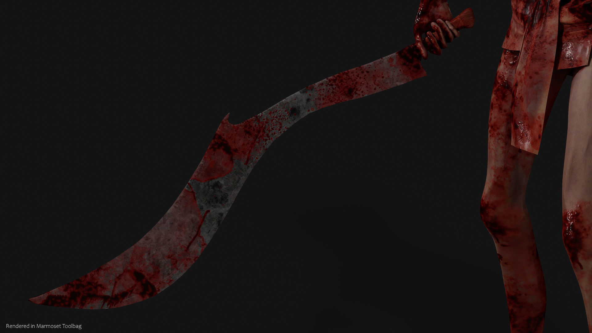 Skin Wrapped Monster 4 Low-poly 3D model_4