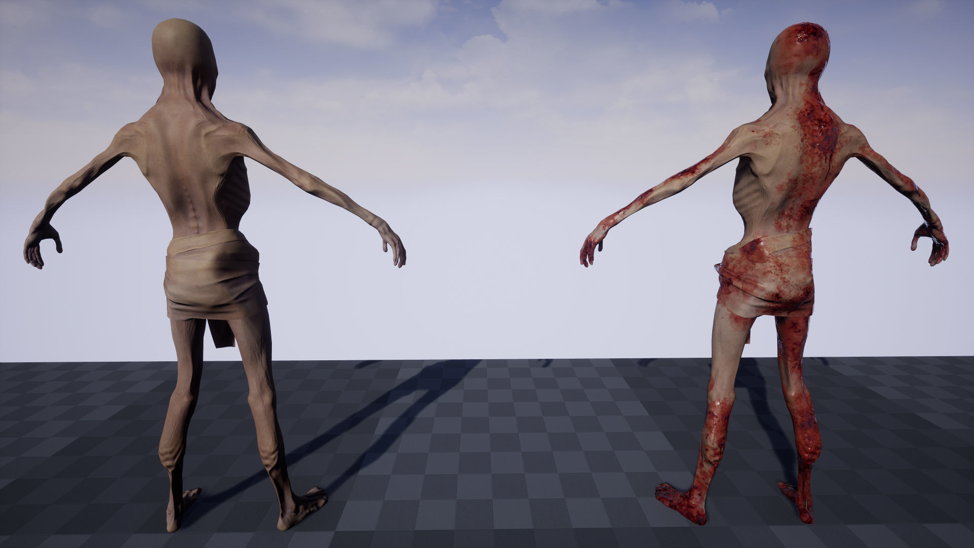 Skin Wrapped Monster 4 Low-poly 3D model_12