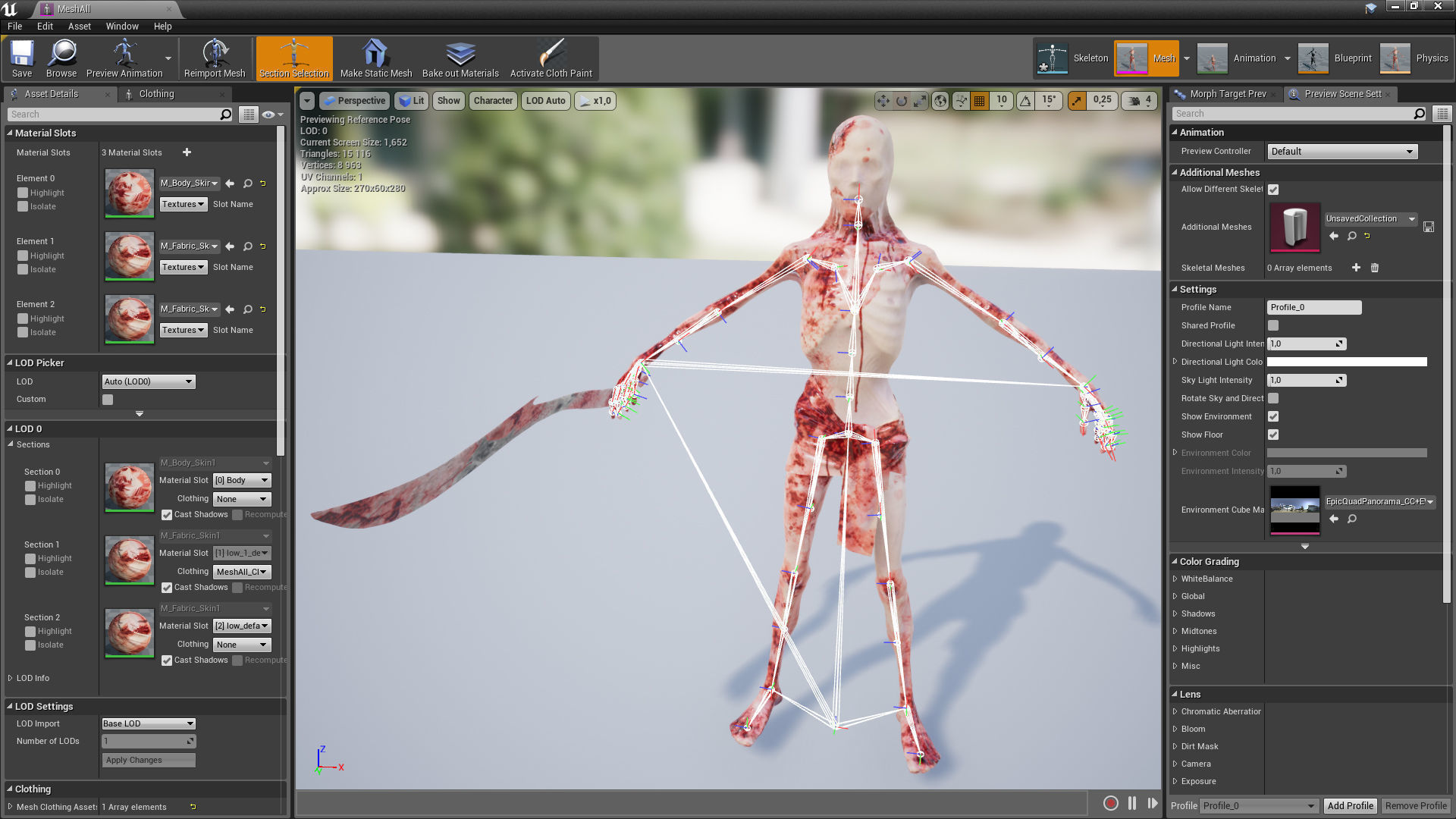 Skin Wrapped Monster 4 Low-poly 3D model_17