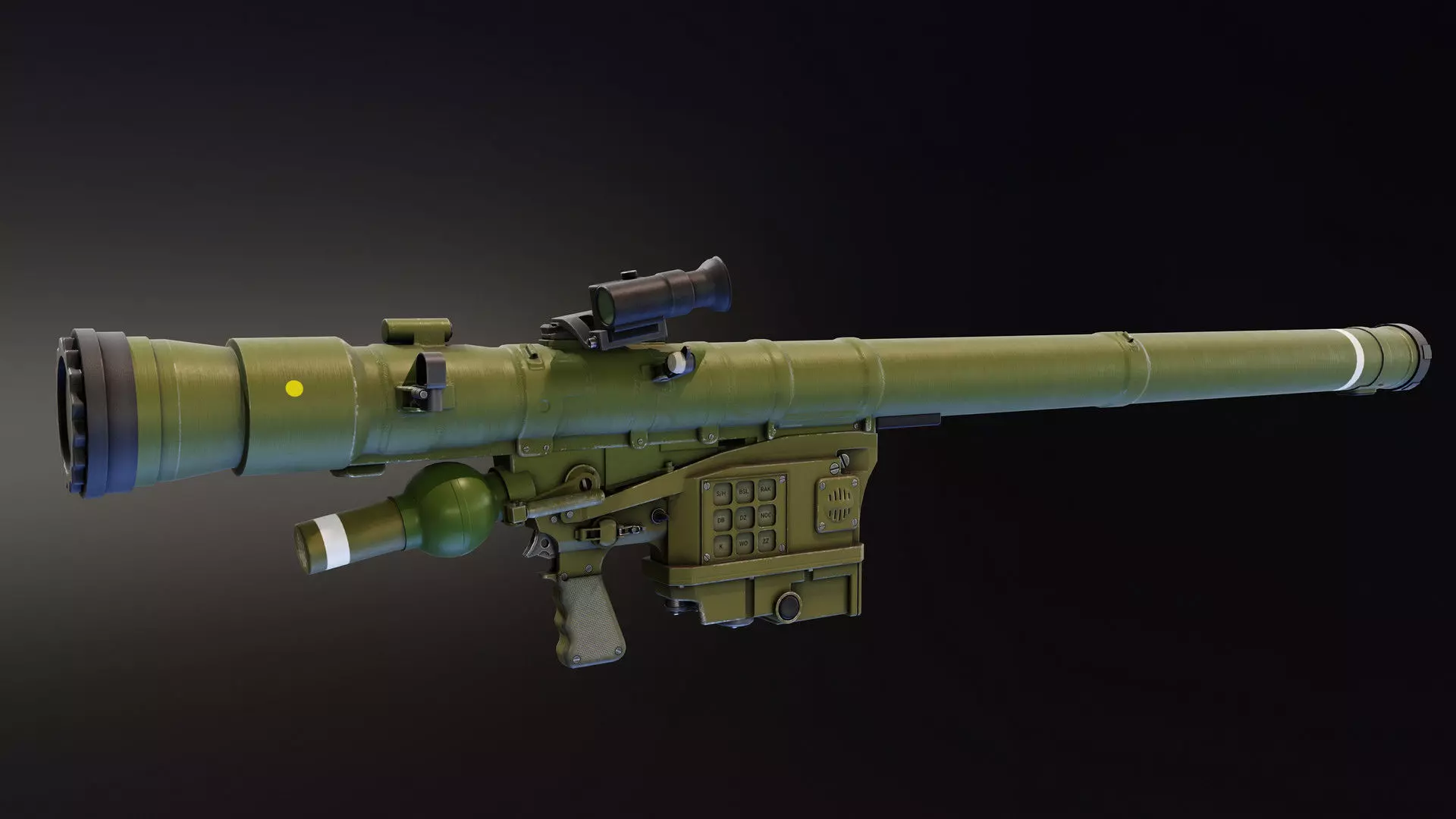 Piorun MANPADS Low-poly 3D model_0