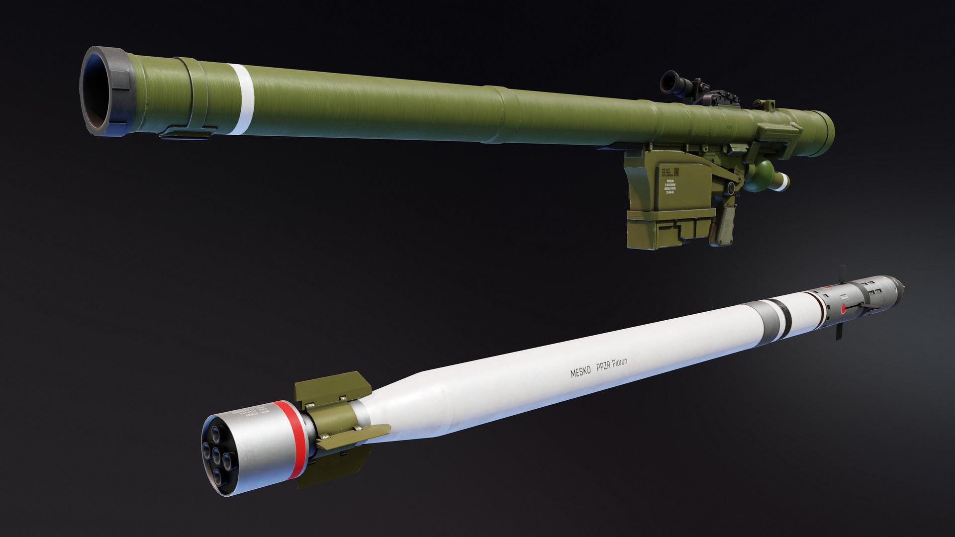 Piorun MANPADS Low-poly 3D model_5