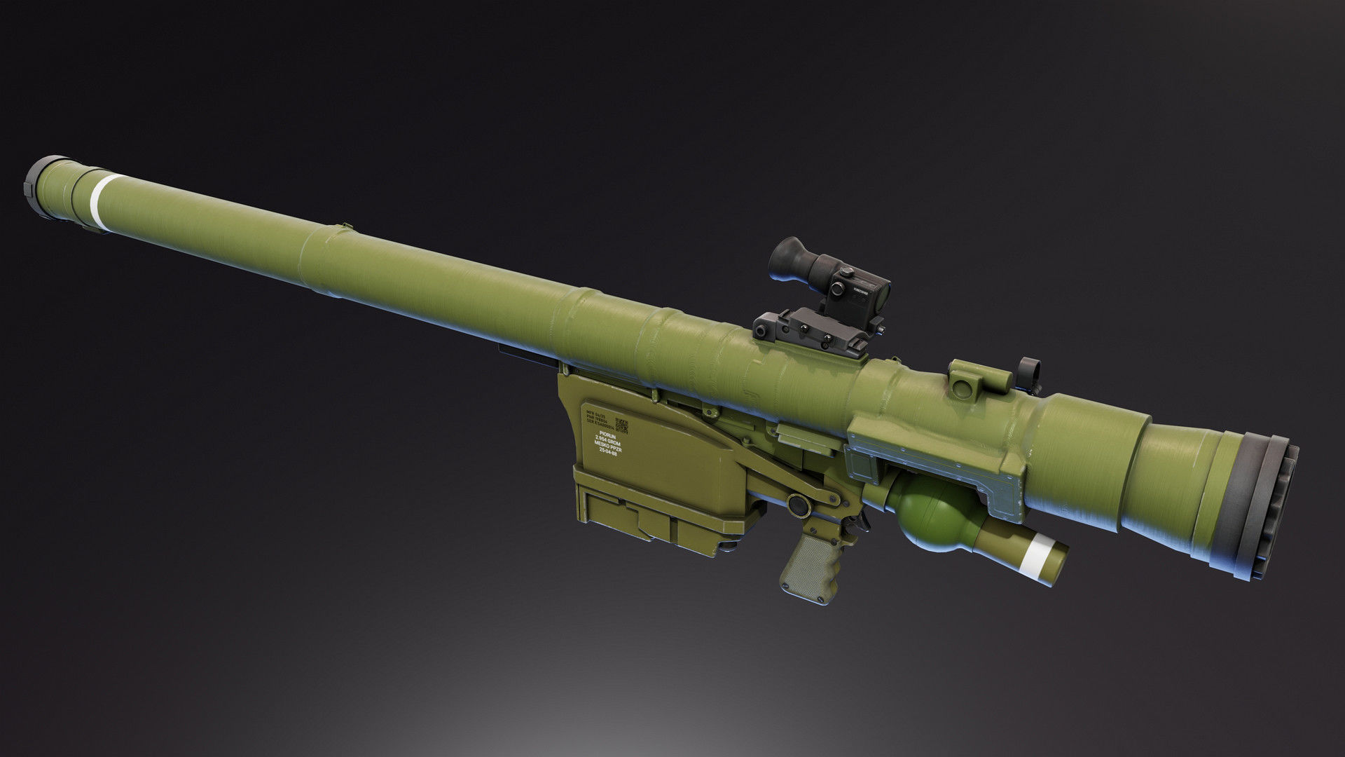 Piorun MANPADS Low-poly 3D model_1