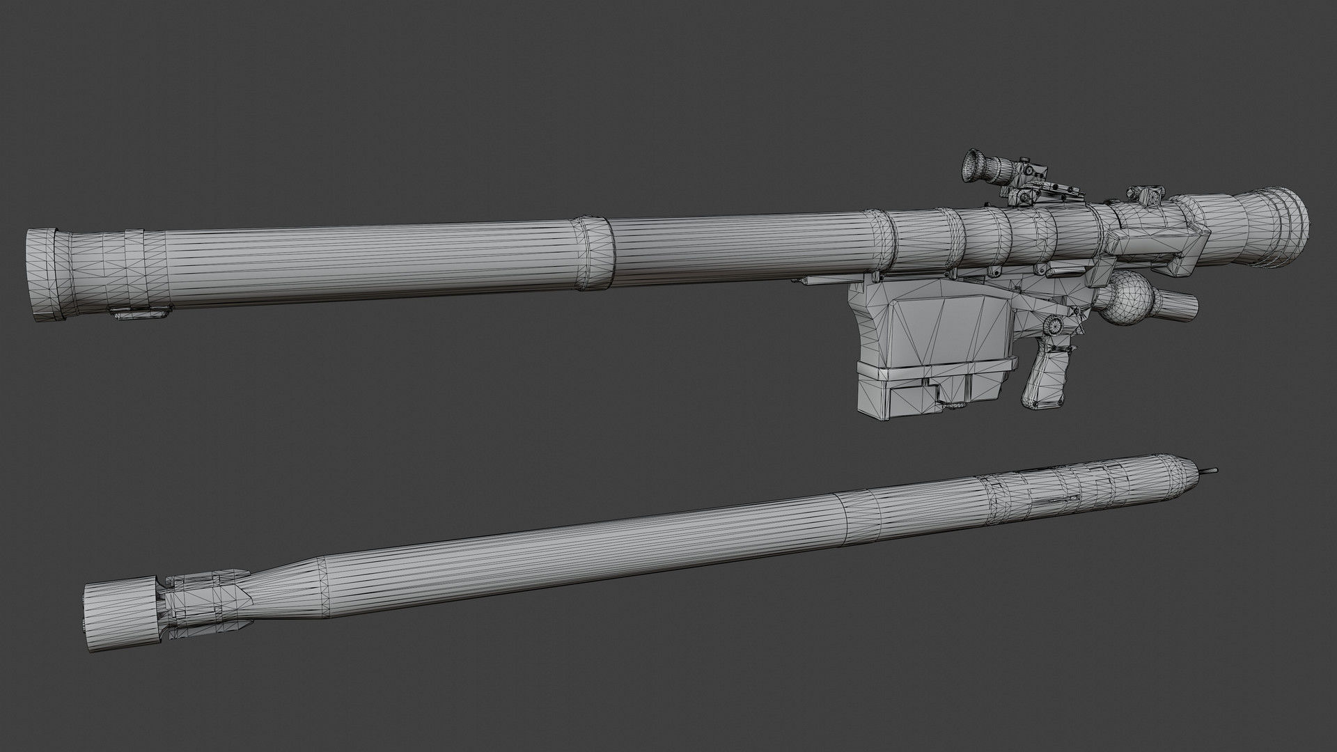 Piorun MANPADS Low-poly 3D model_9