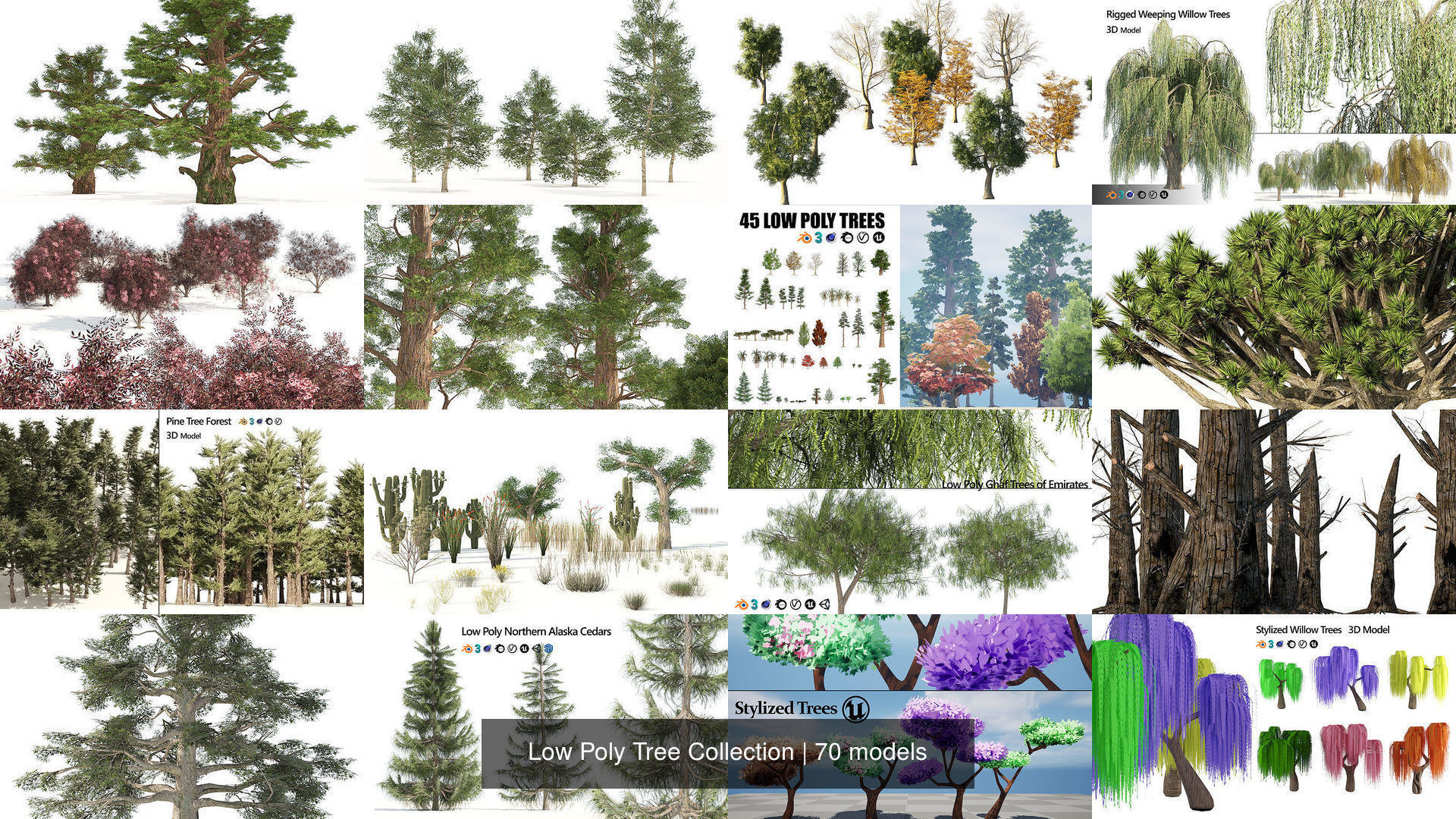 Low Poly Tree Collection _40