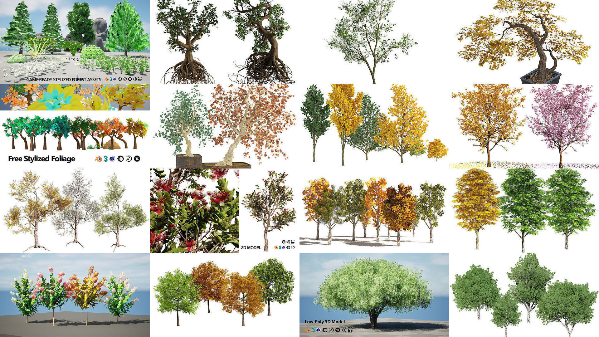 Low Poly Tree Collection _48