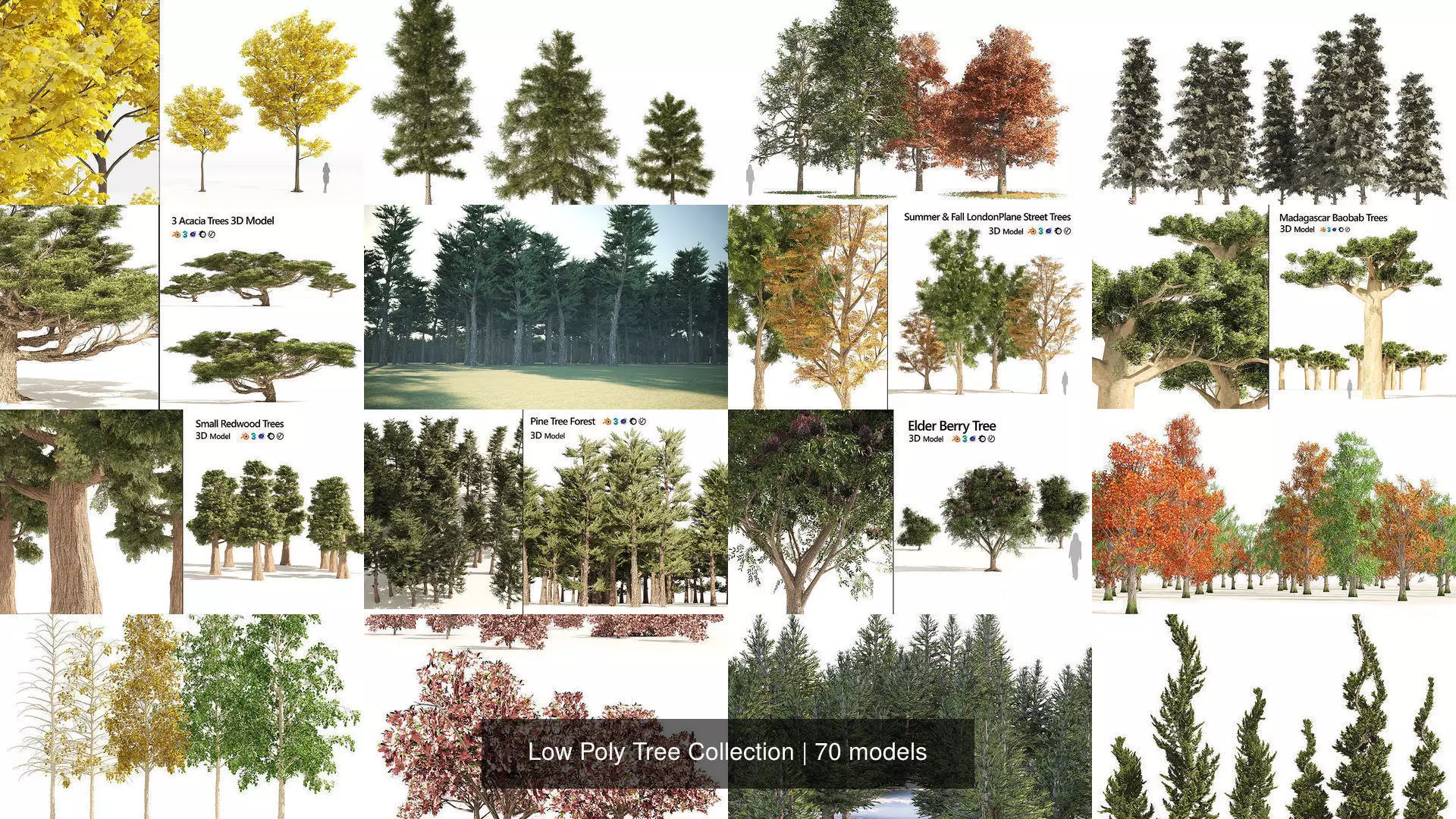 Low Poly Tree Collection _36