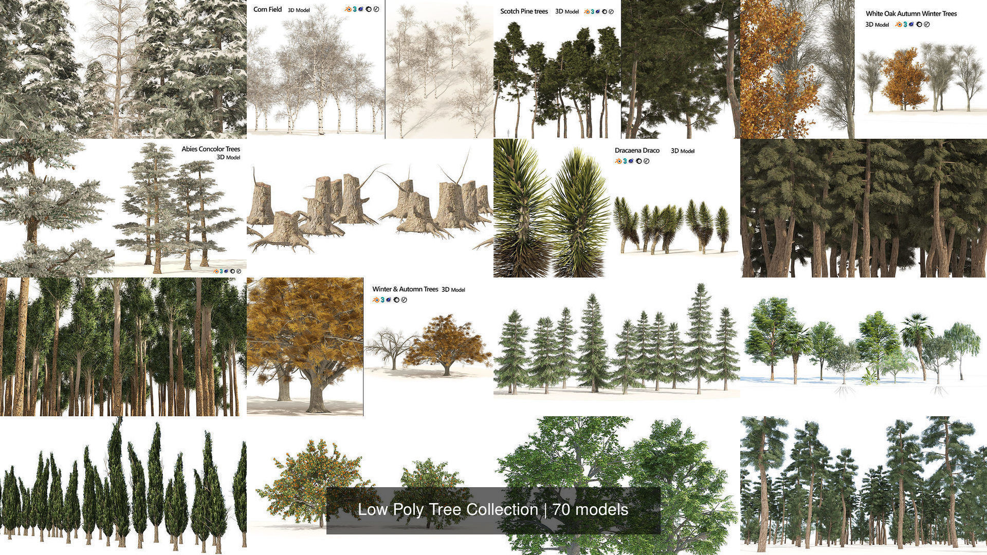 Low Poly Tree Collection _38