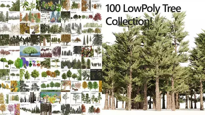 Low Poly Tree Collection 