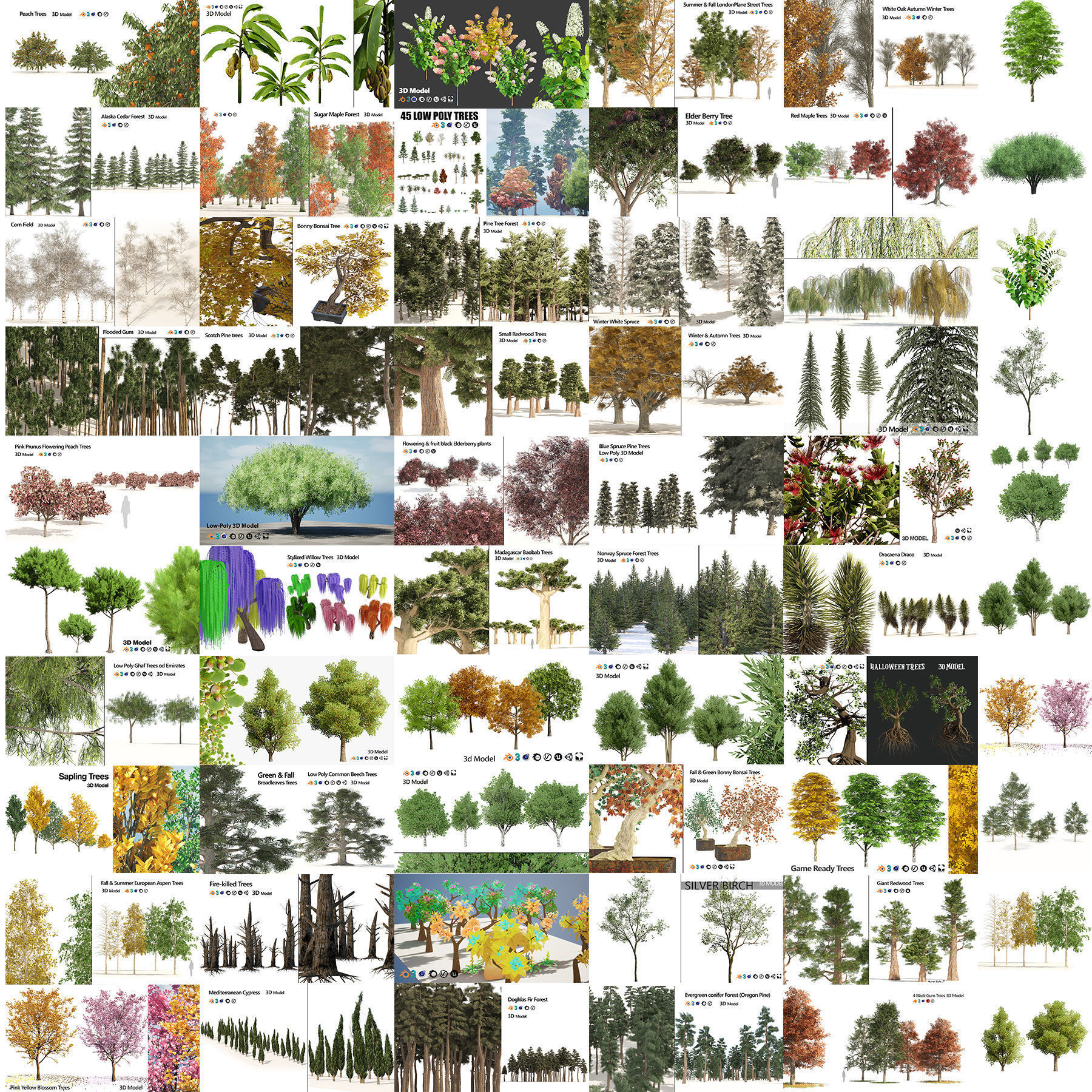 Low Poly Tree Collection _39