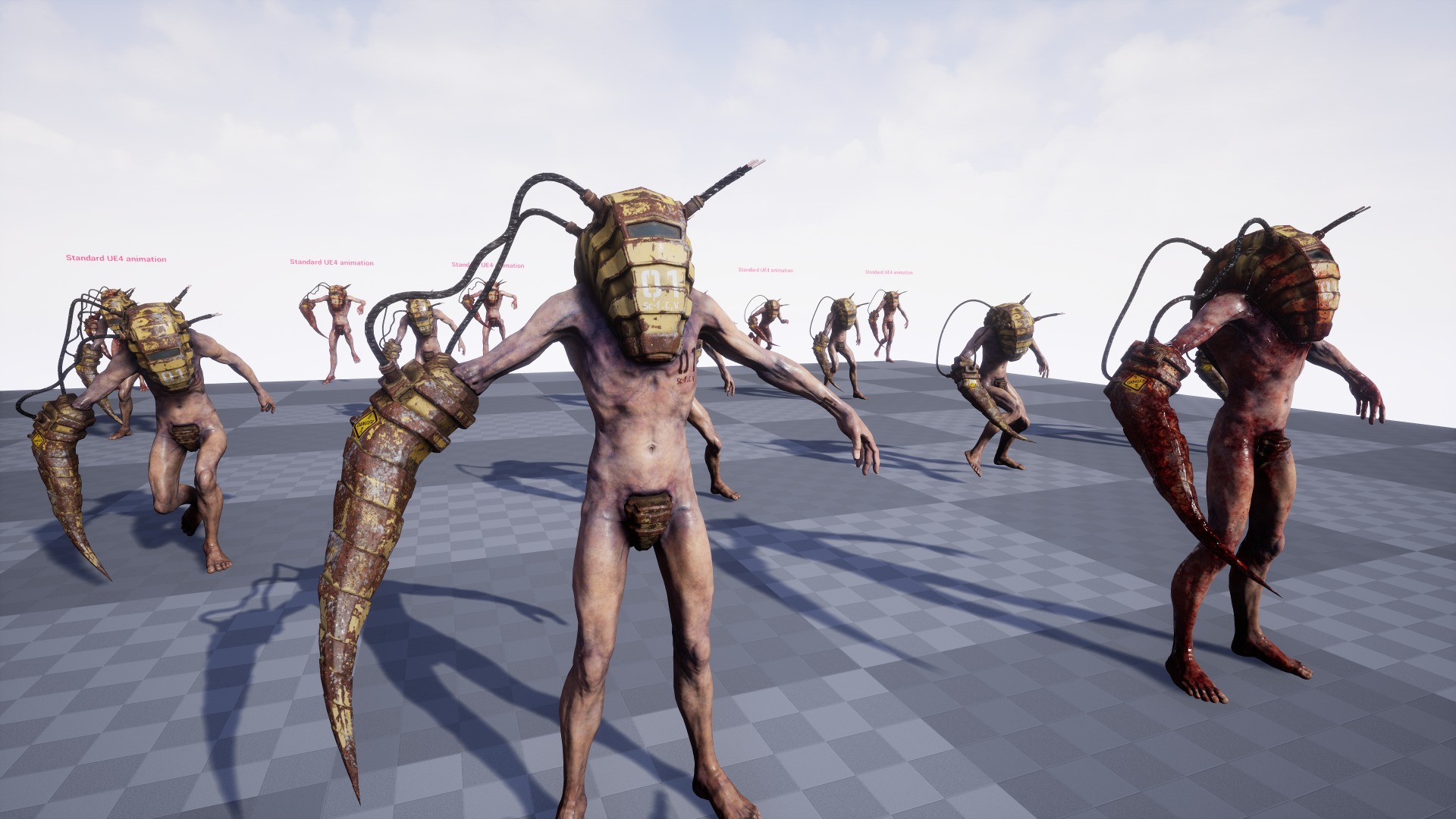 Sci-fi Cyber Victim 1 Low-poly 3D model_26