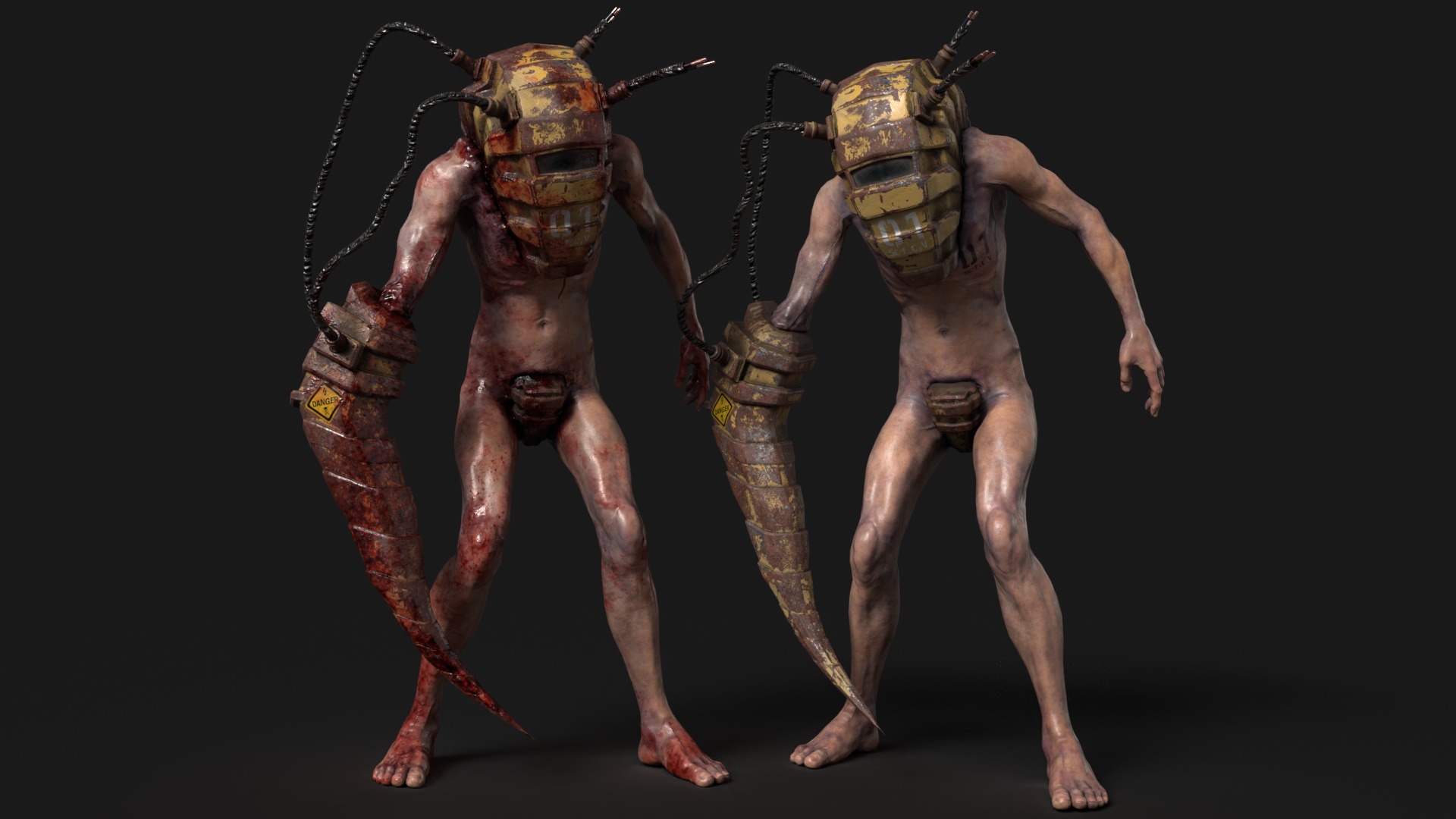 Sci-fi Cyber Victim 1 Low-poly 3D model_14