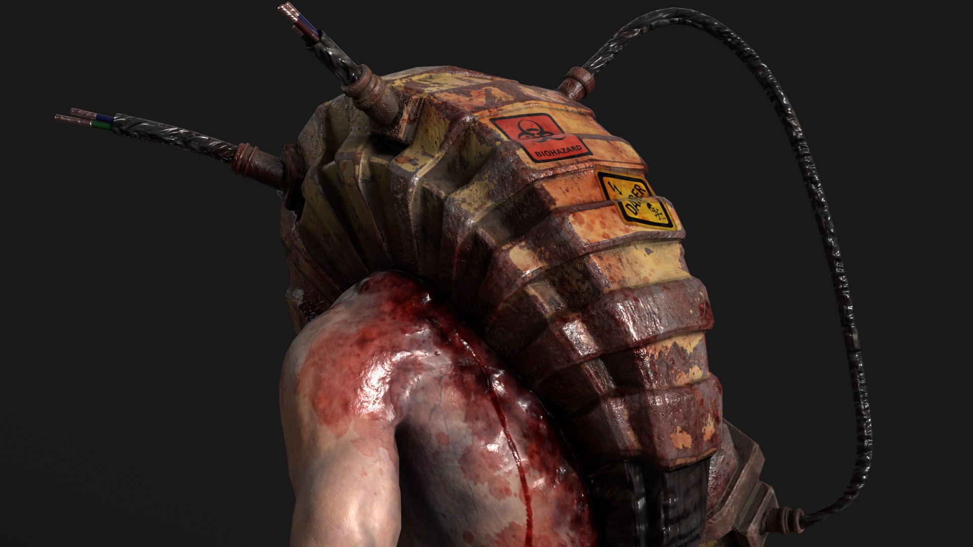 Sci-fi Cyber Victim 1 Low-poly 3D model_18