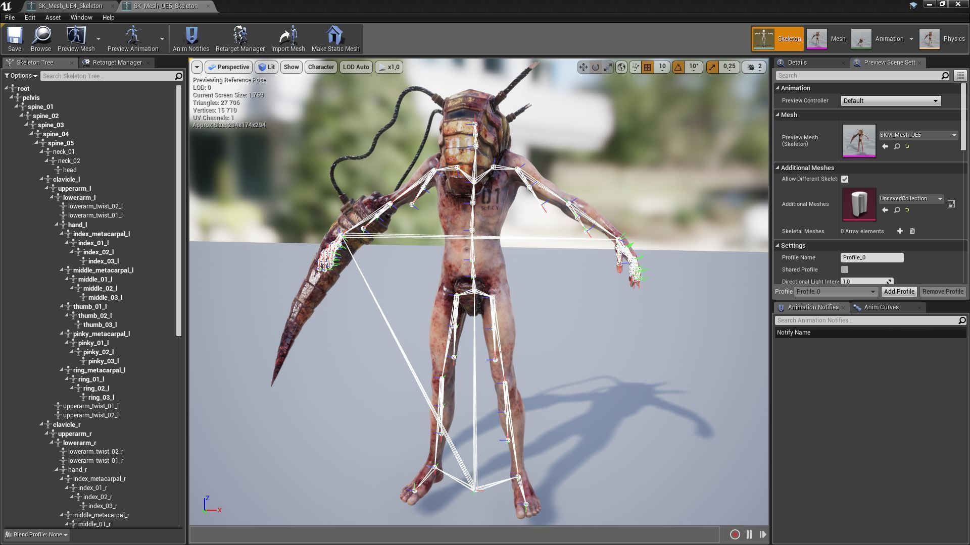 Sci-fi Cyber Victim 1 Low-poly 3D model_23