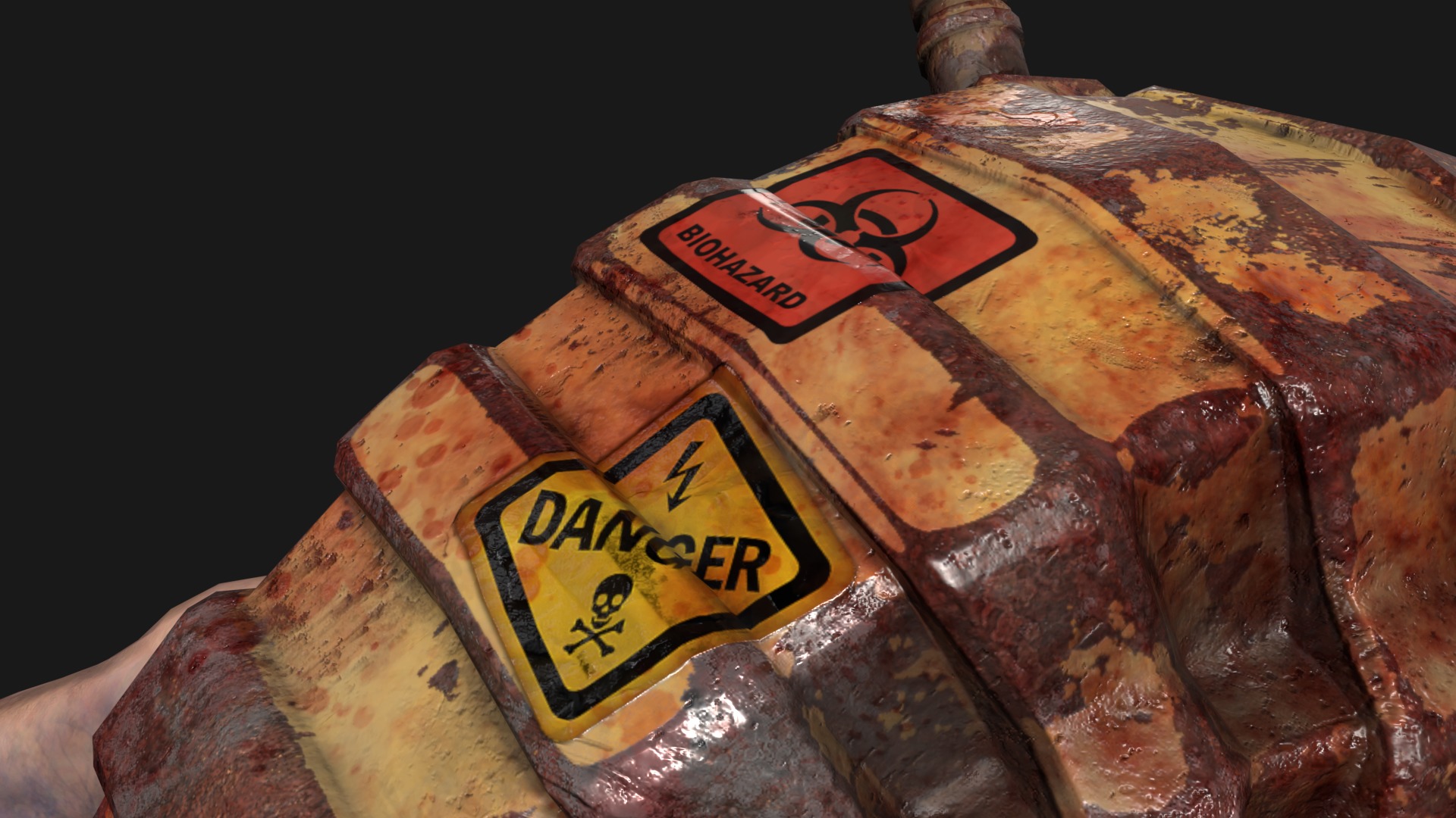 Sci-fi Cyber Victim 1 Low-poly 3D model_19