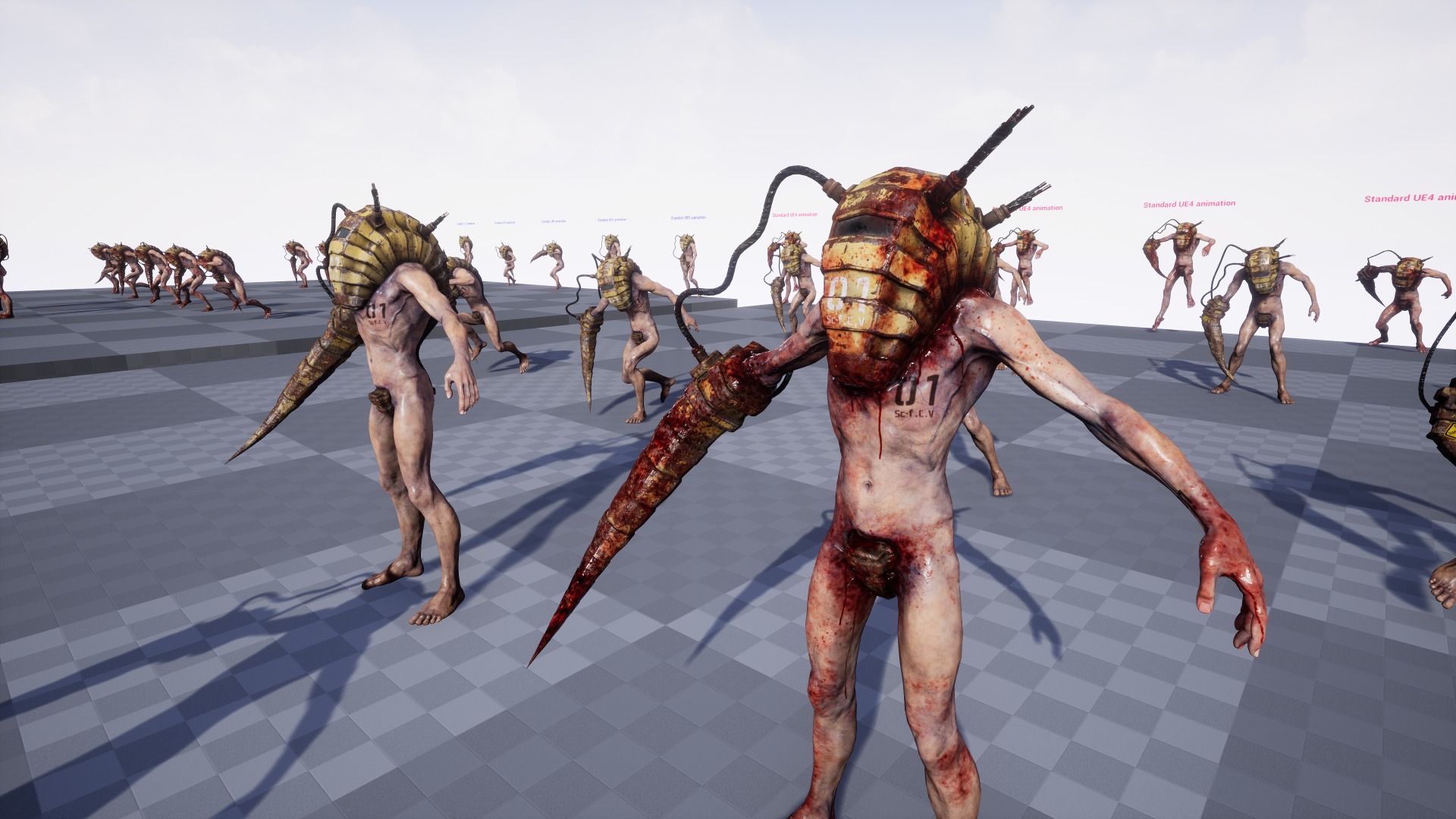 Sci-fi Cyber Victim 1 Low-poly 3D model_27