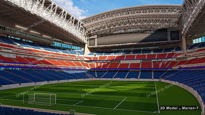 NRG Stadium - Houston Texas USA Low-poly 3D model