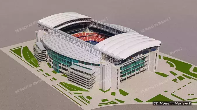 NRG Stadium - Houston Texas USA Low-poly 3D model