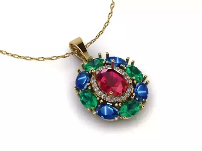 Beautifaul gold oval pendant design