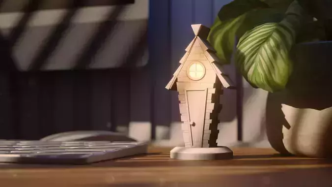 Cartoon Style pig-house  3D print model
