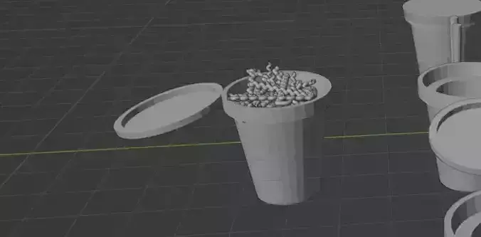 blender noodle cup  3D model