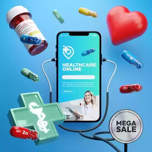 Healthcare Pharmacy Mobile App for Marketing 3D model