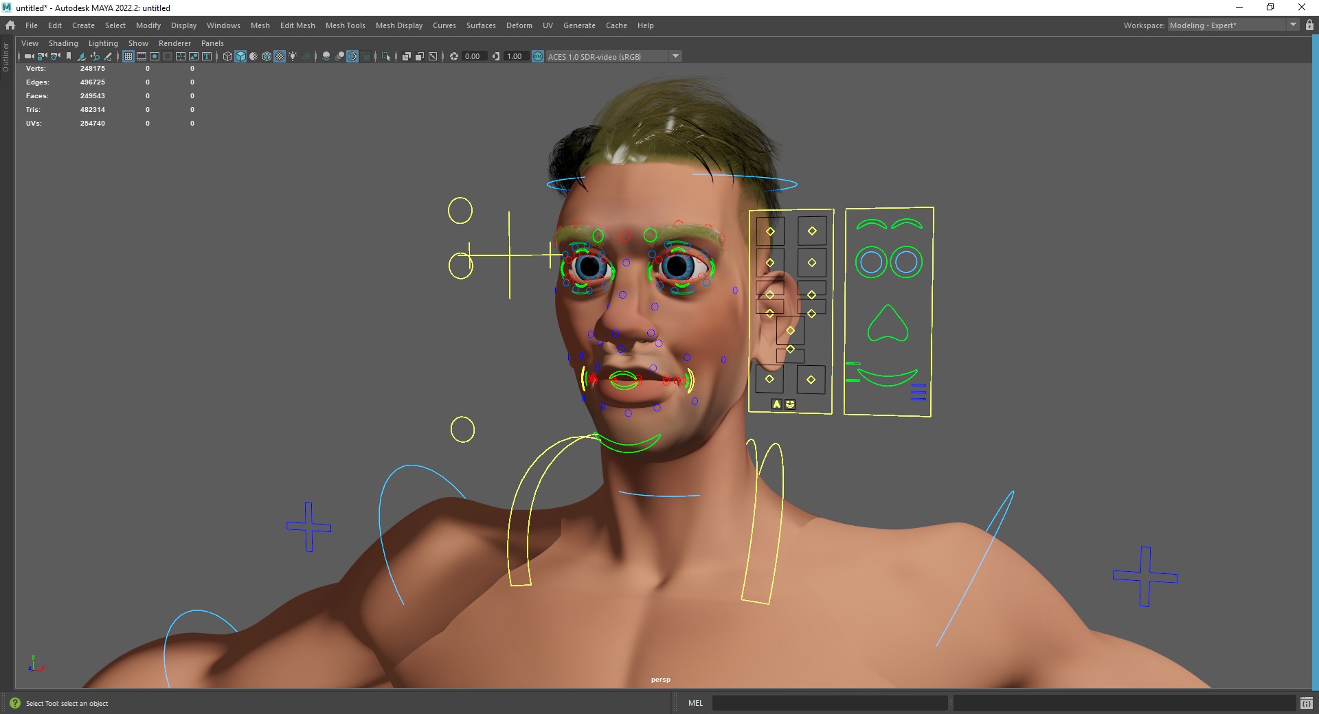 Cartoon young man in Swimming Trunks semi-realistic rendering Low-poly 3D model_25