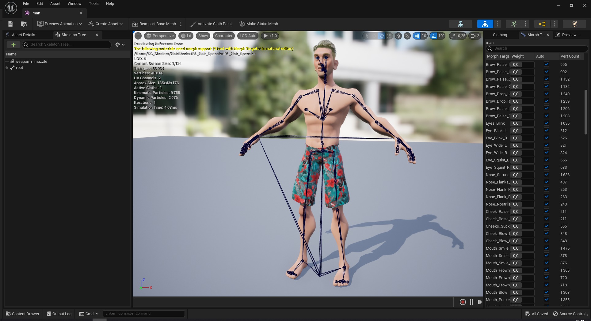 Cartoon young man in Swimming Trunks semi-realistic rendering Low-poly 3D model_29