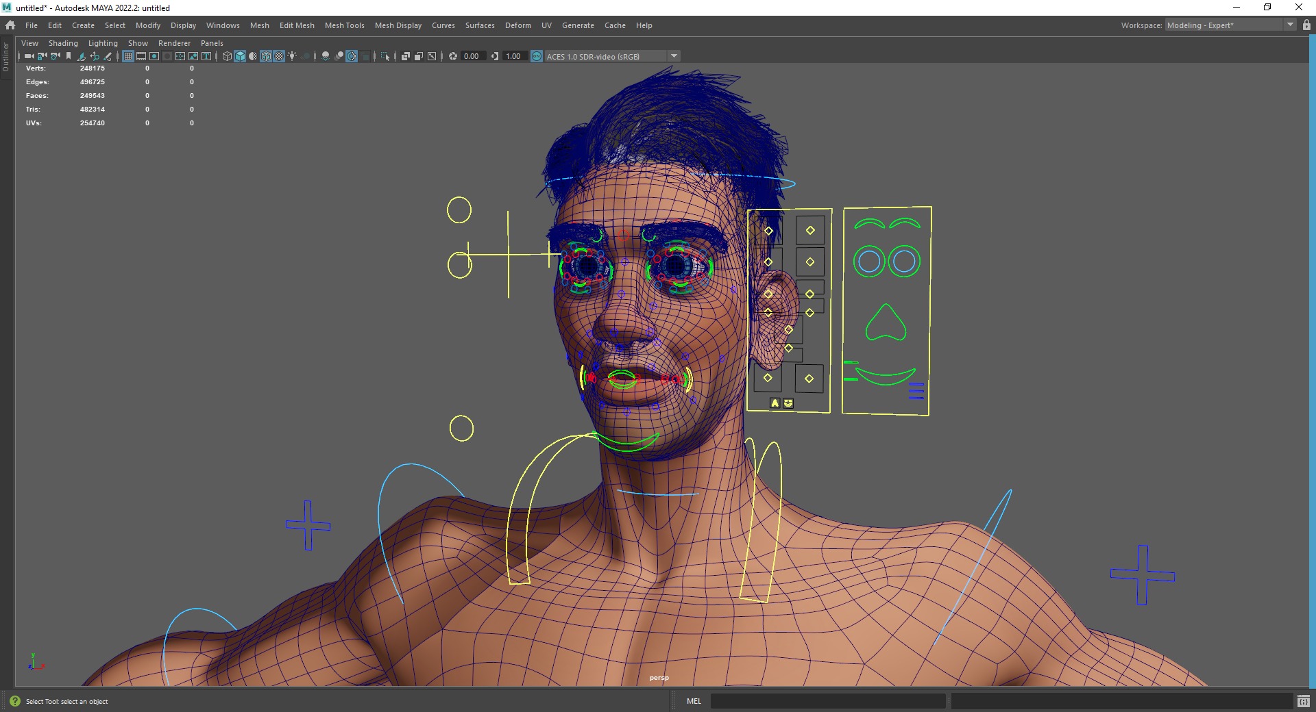 Cartoon young man in Swimming Trunks semi-realistic rendering Low-poly 3D model_26