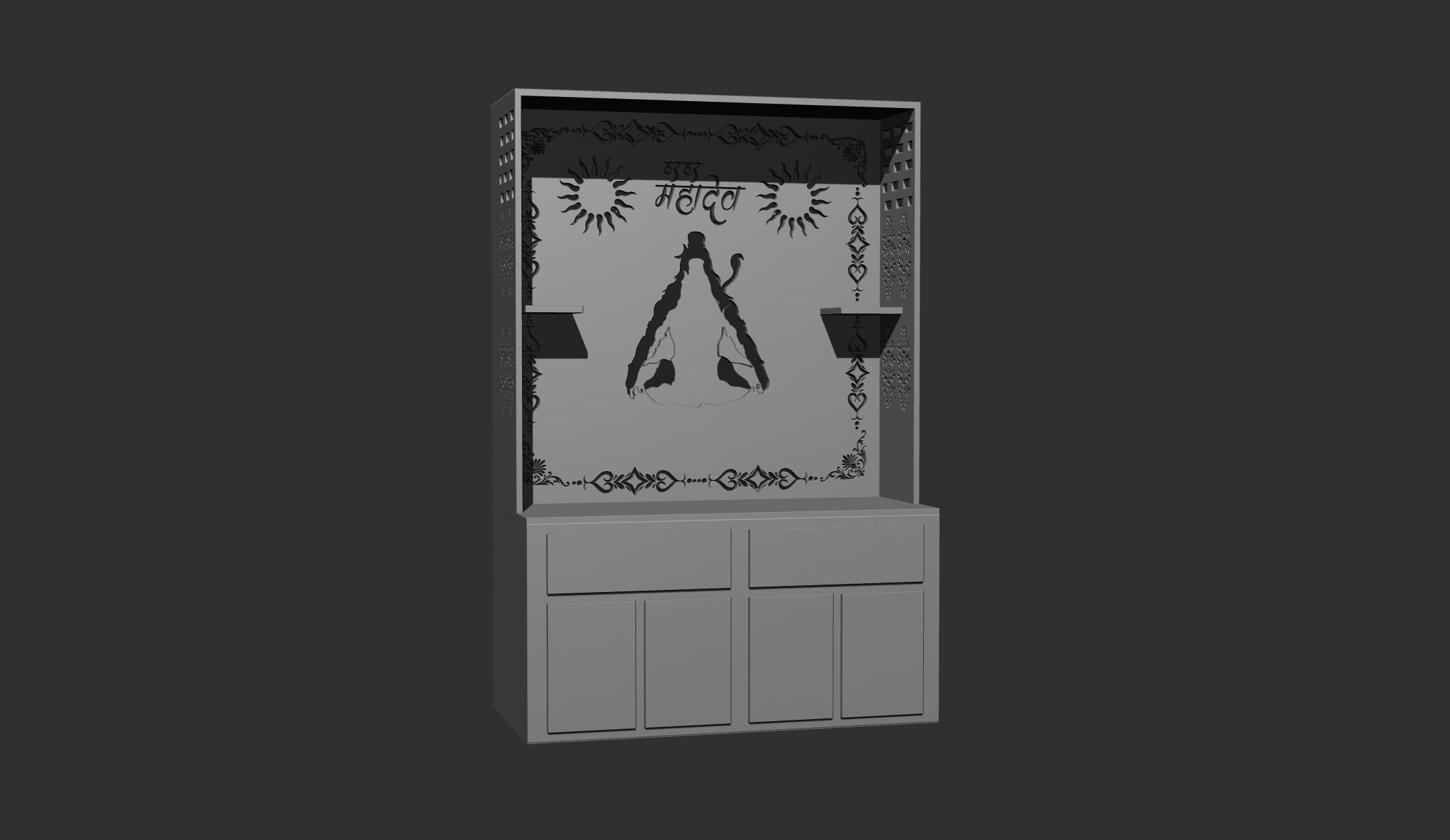 temple for cnc 3D print model_2