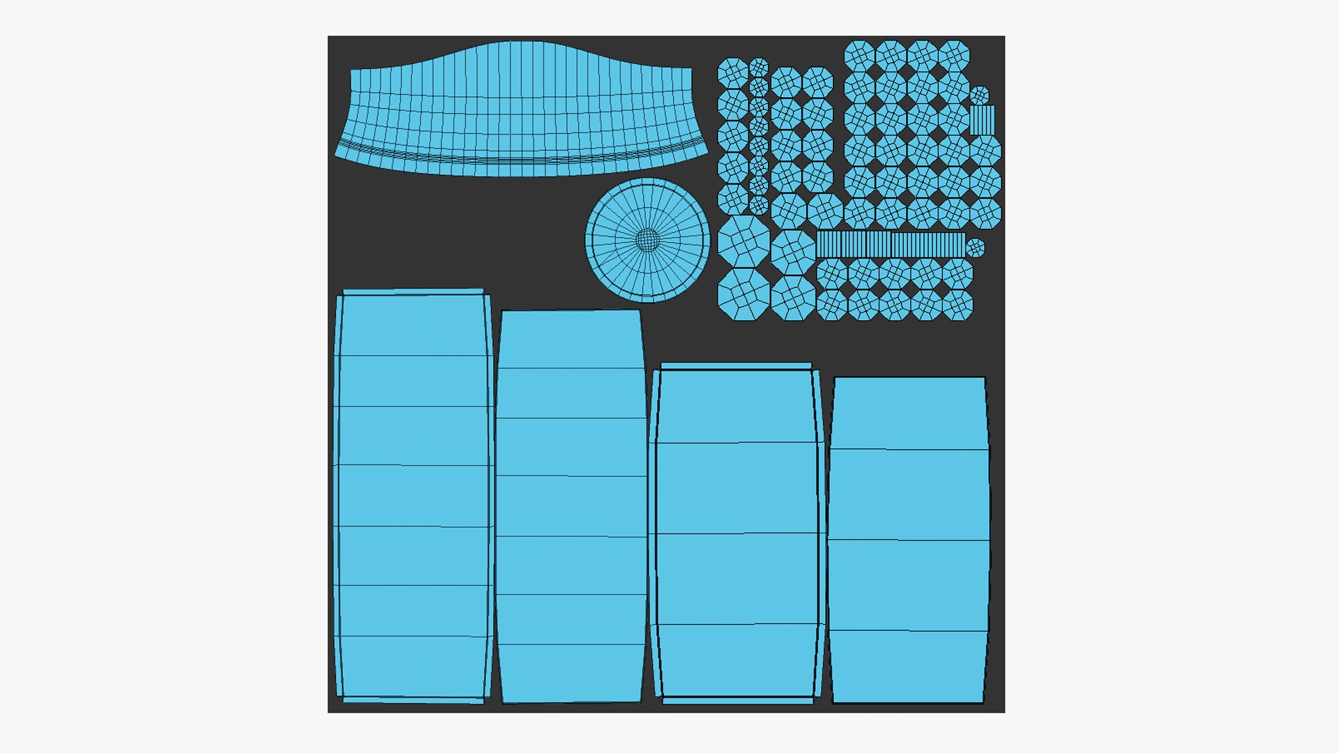 Chinese Ancient Emperor Headwear A08 - Character Design Low-poly 3D model_14