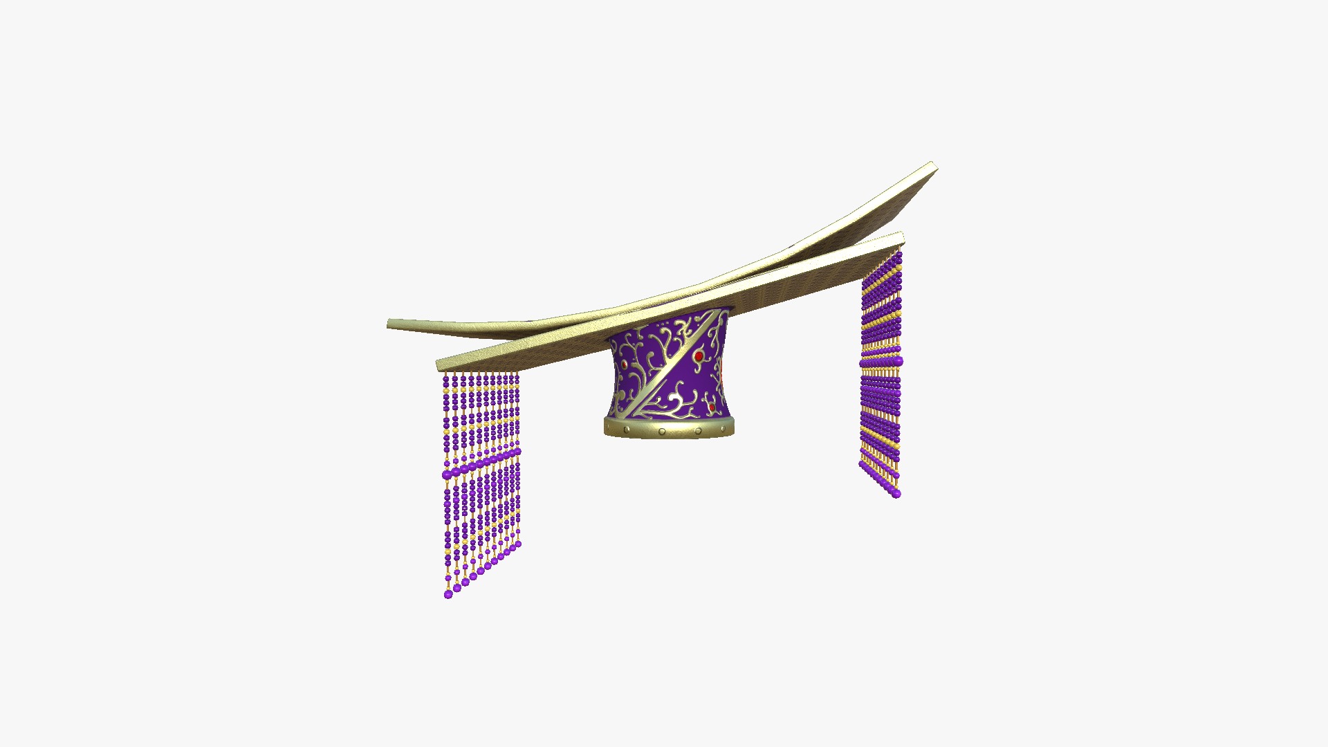 Chinese Ancient Emperor Headwear A08 - Character Design Low-poly 3D model_1