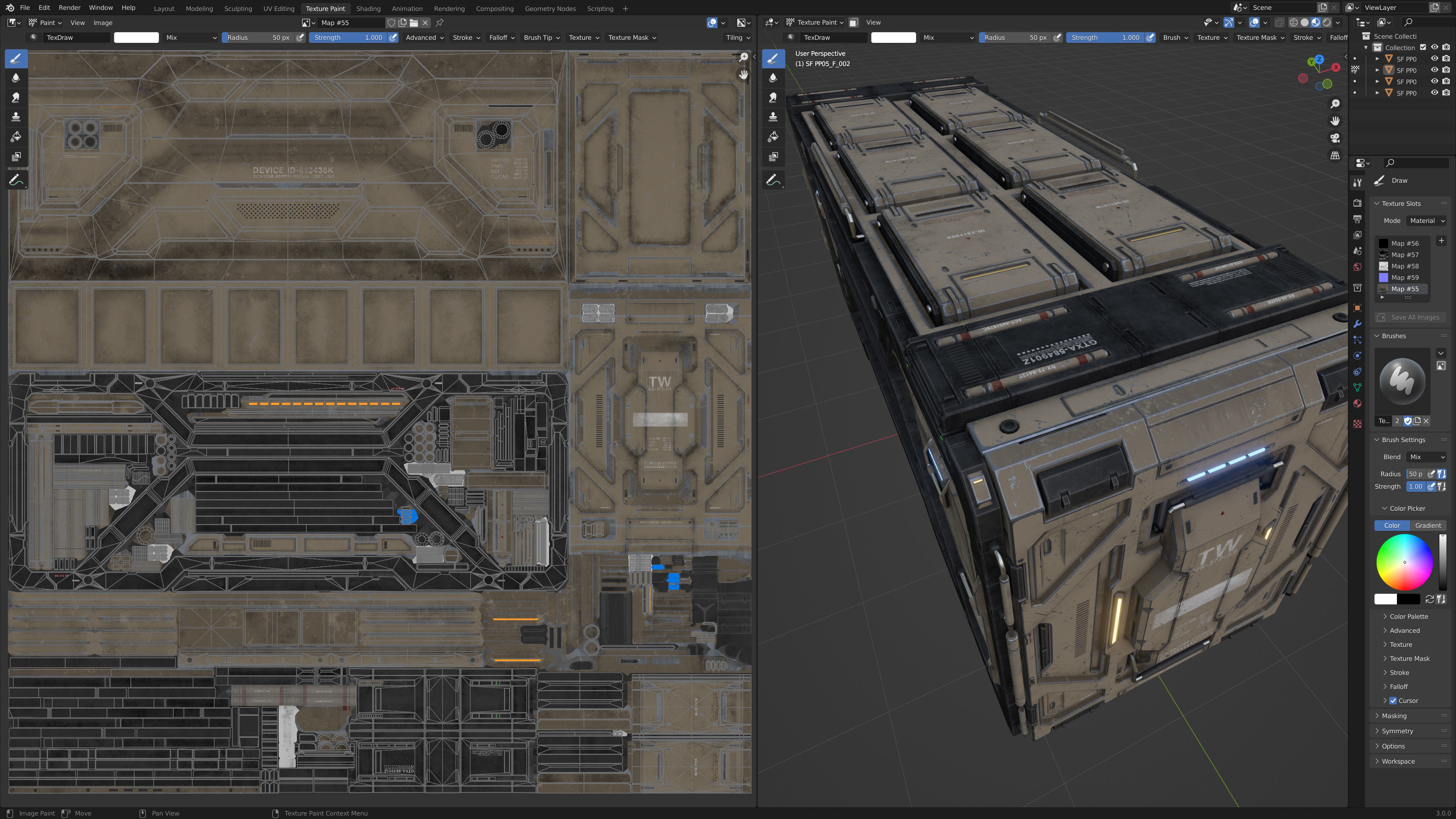 Sci-Fi Container Type F-PBR Low-poly 3D model_8