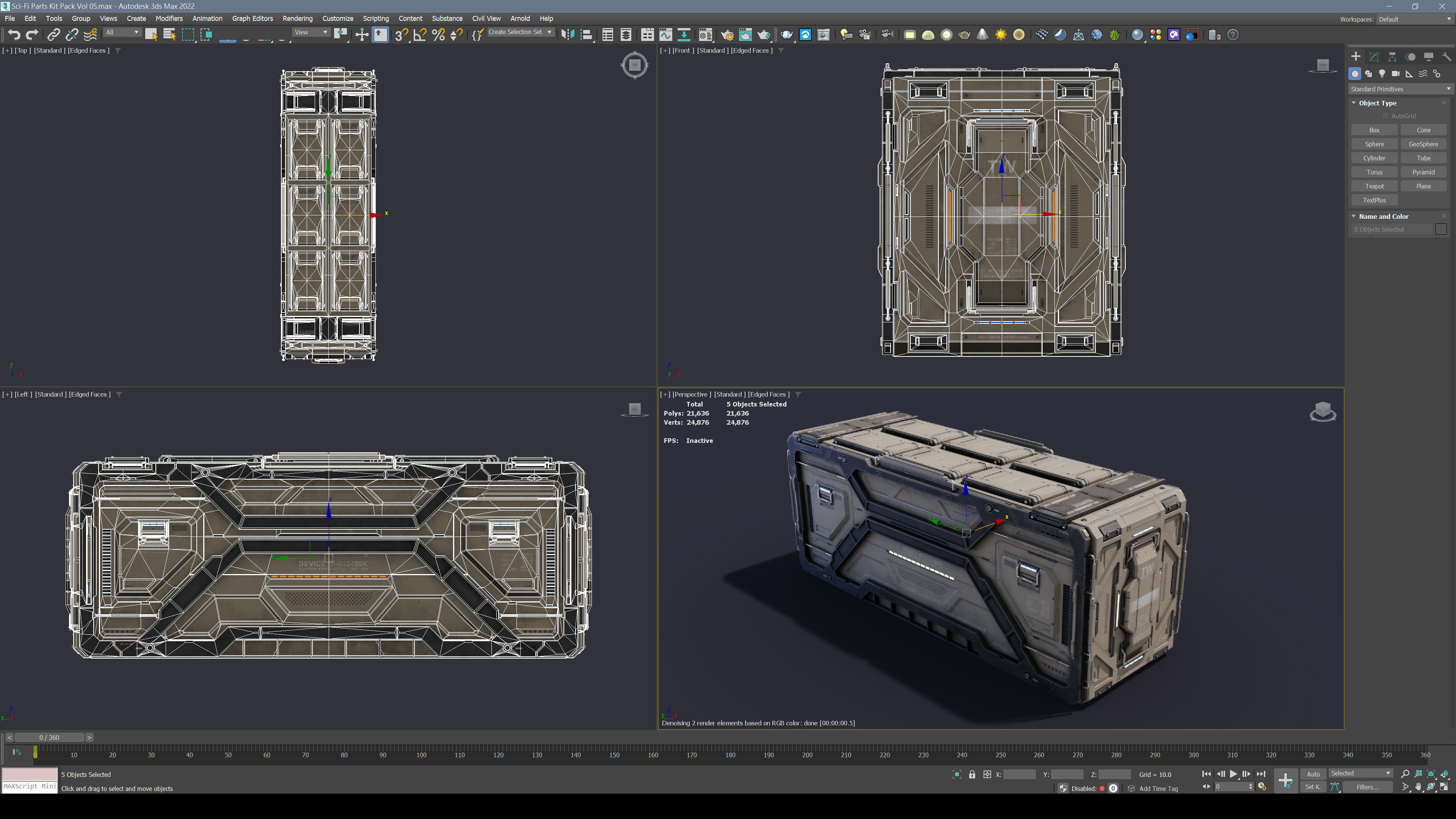 Sci-Fi Container Type F-PBR Low-poly 3D model_4