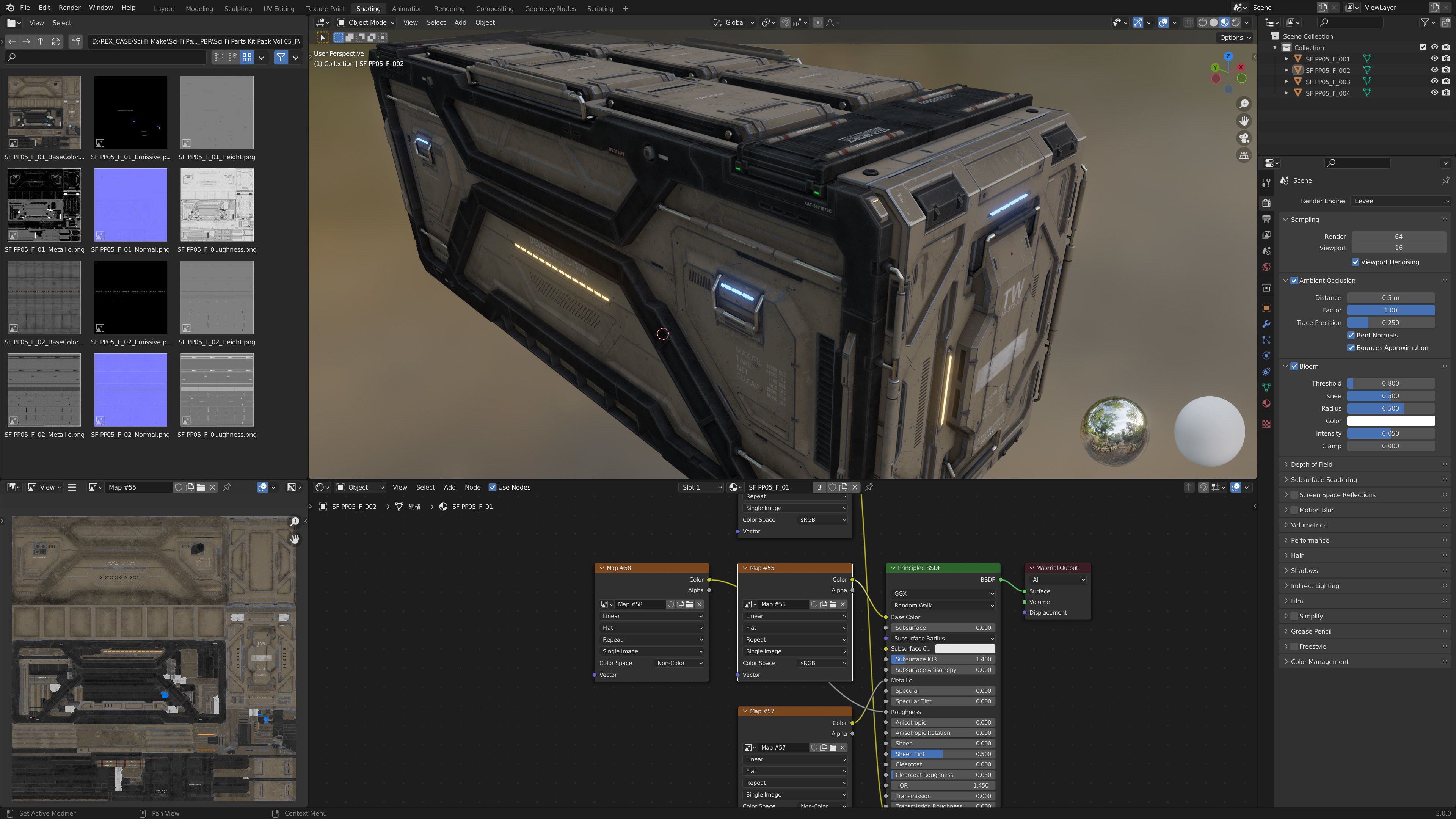 Sci-Fi Container Type F-PBR Low-poly 3D model_7