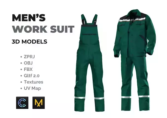 Worker Suit - Jacket and Overalls 